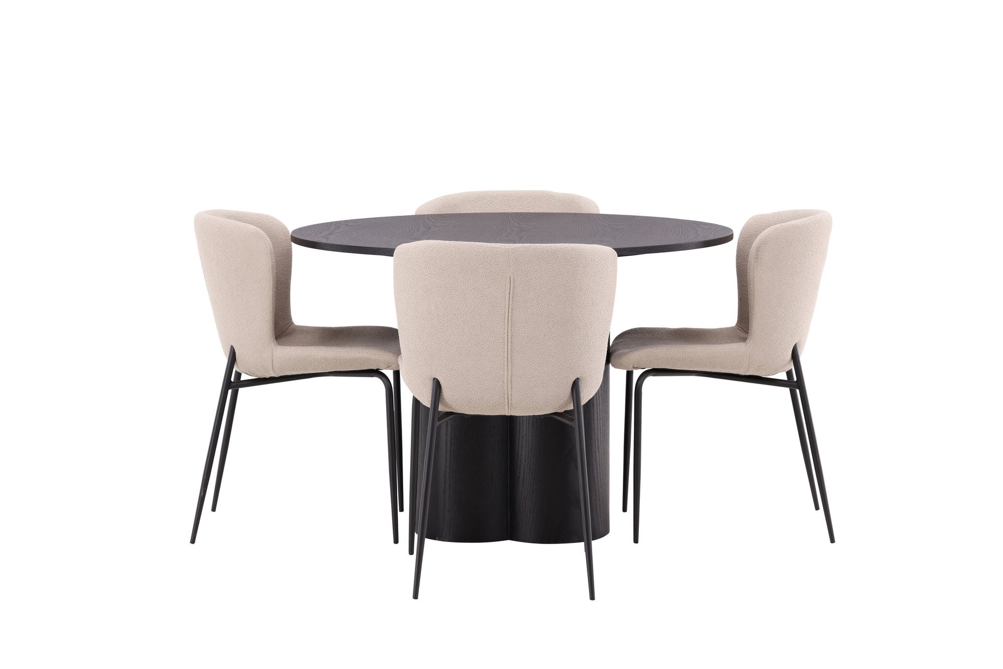 Venture Home OliviaDiningbord-Black/BlackVeneer+ModestoDiningstol-Beige/BeigeBoucle_4