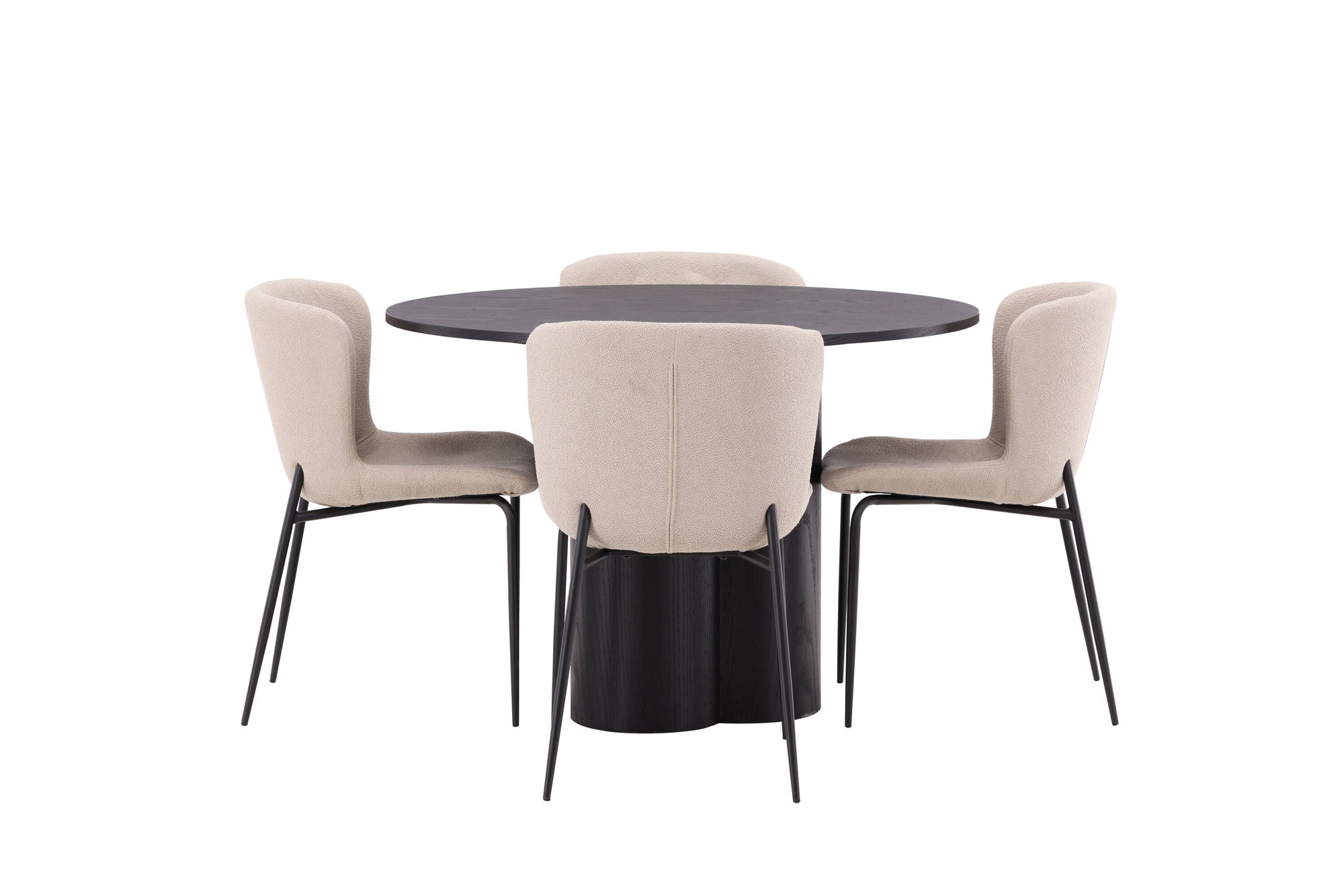 Venture Home OliviaDiningbord-Black/BlackVeneer+ModestoDiningstol-Beige/BeigeBoucle_4