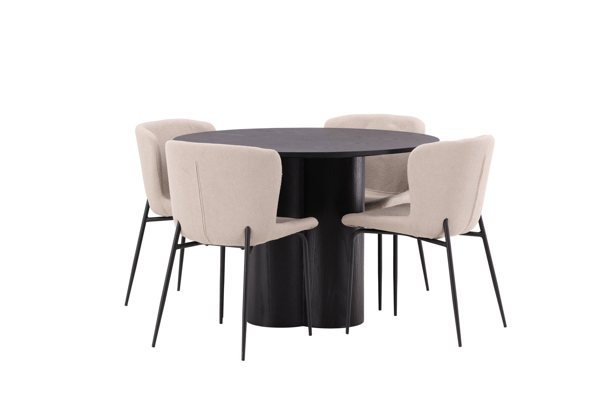 Venture Home OliviaDiningbord-Black/BlackVeneer+ModestoDiningstol-Beige/BeigeBoucle_4