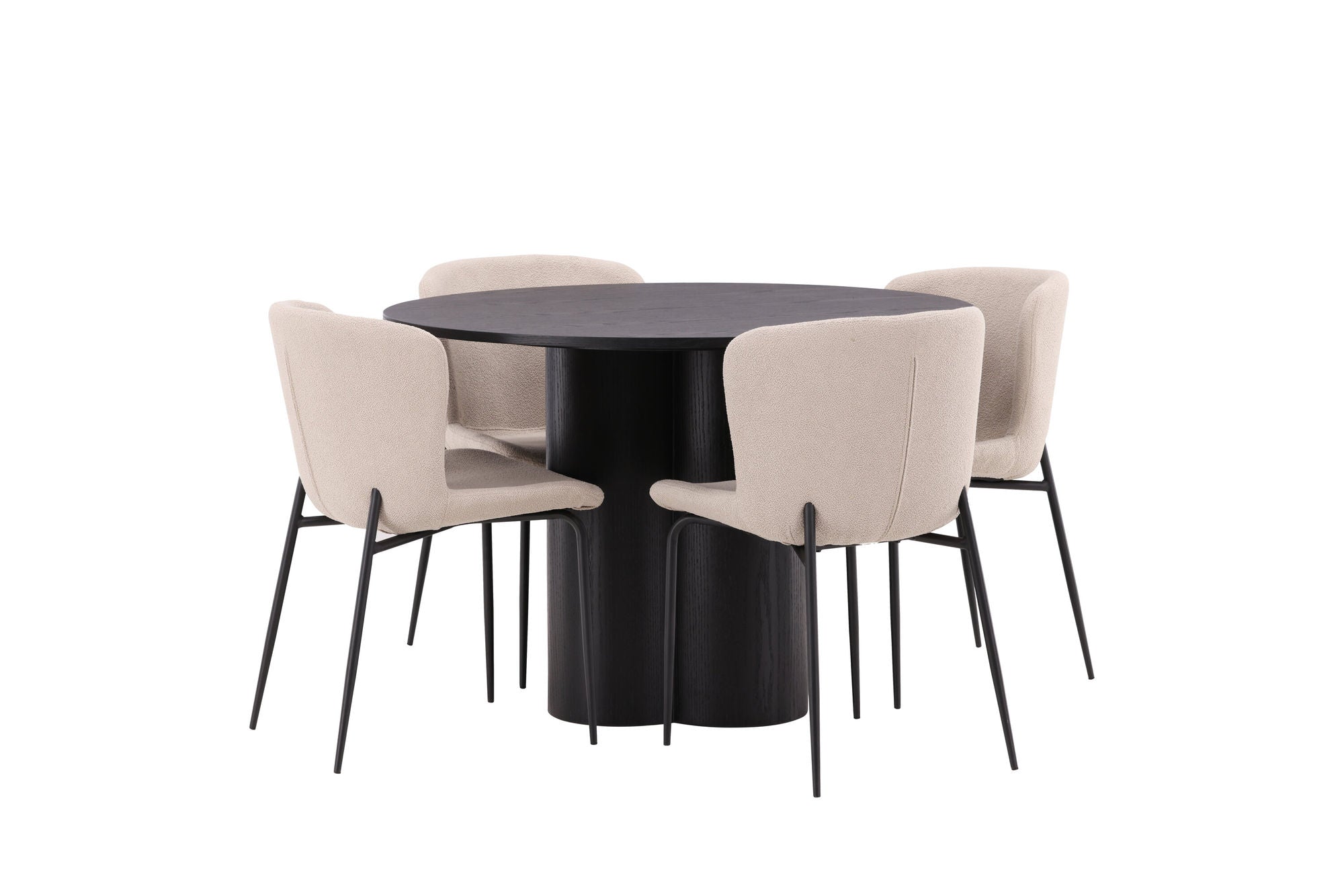 Venture Home OliviaDiningbord-Black/BlackVeneer+ModestoDiningstol-Beige/BeigeBoucle_4