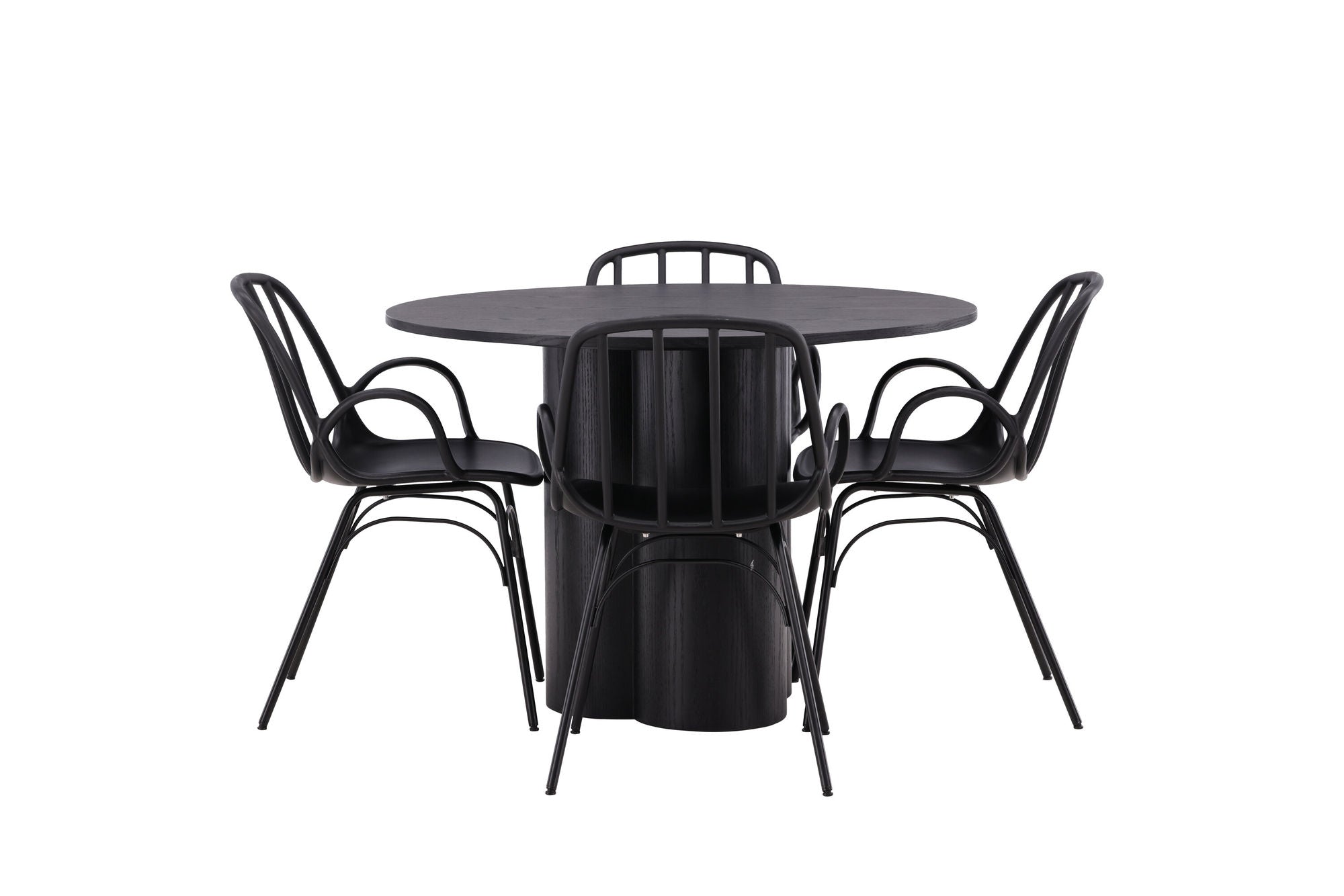 Venture Home OliviaDiningbord-Black/BlackVeneer+DyrönDiningstol-BlackPolypropylene_4