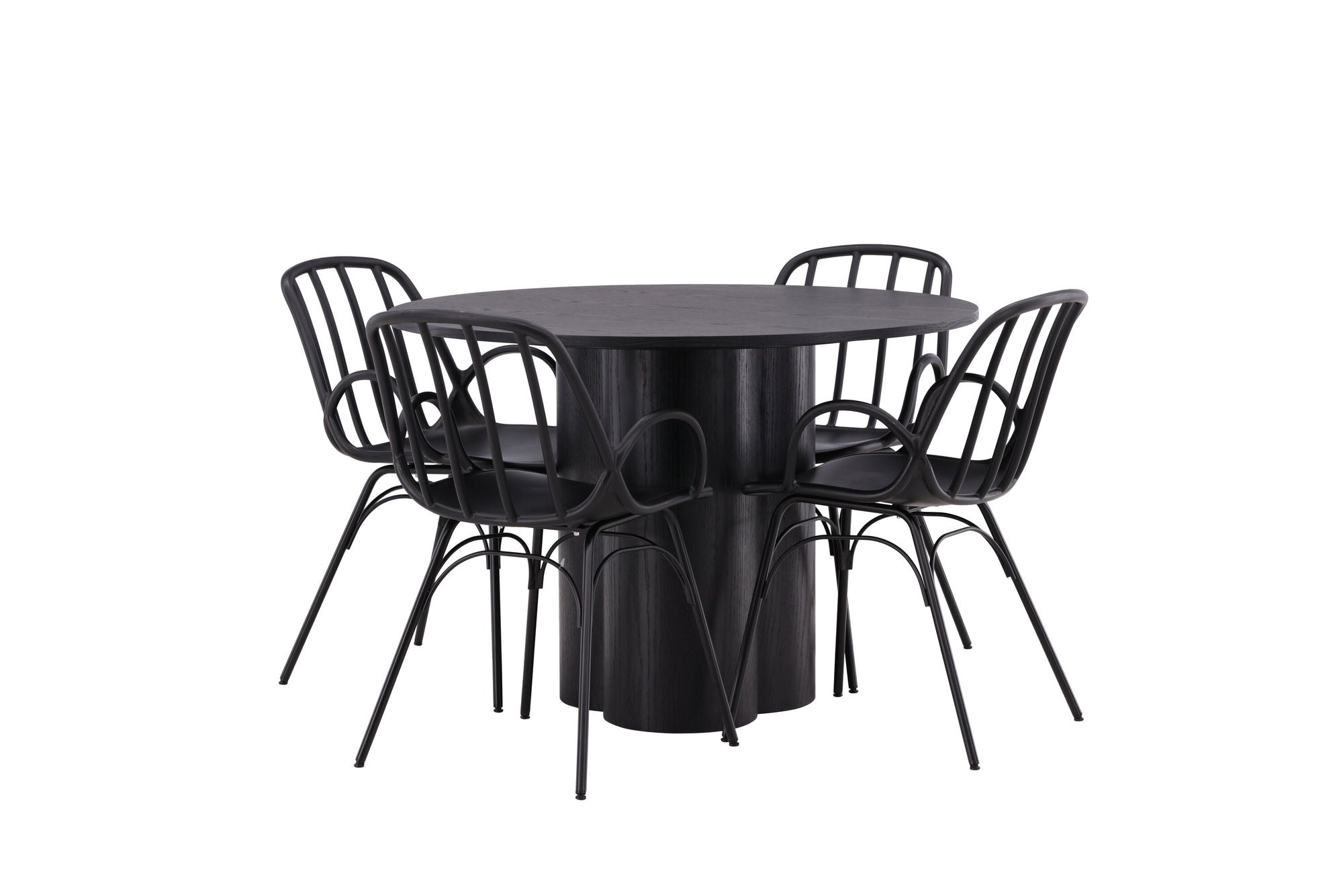 Venture Home OliviaDiningbord-Black/BlackVeneer+DyrönDiningstol-BlackPolypropylene_4