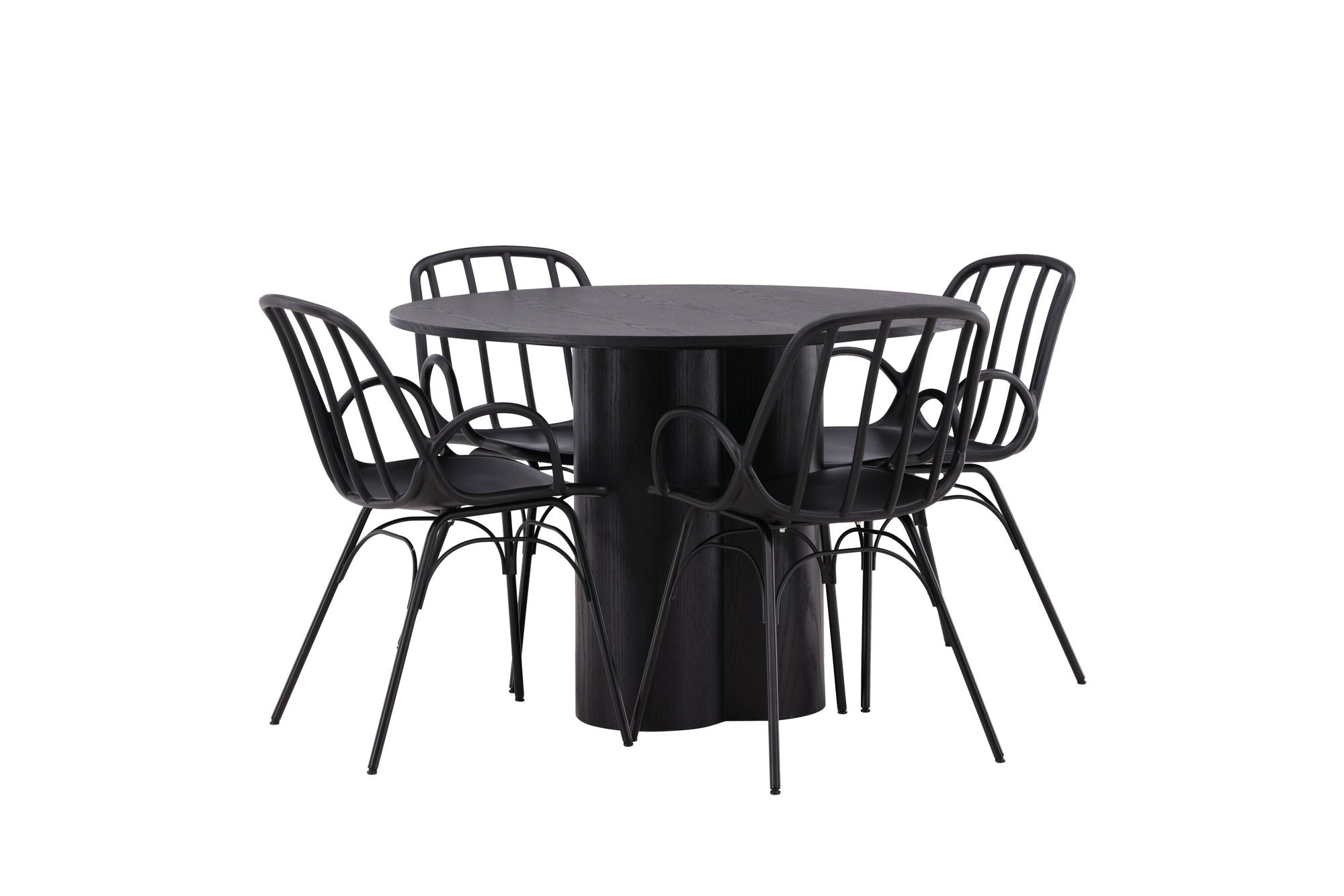 Venture Home OliviaDiningbord-Black/BlackVeneer+DyrönDiningstol-BlackPolypropylene_4