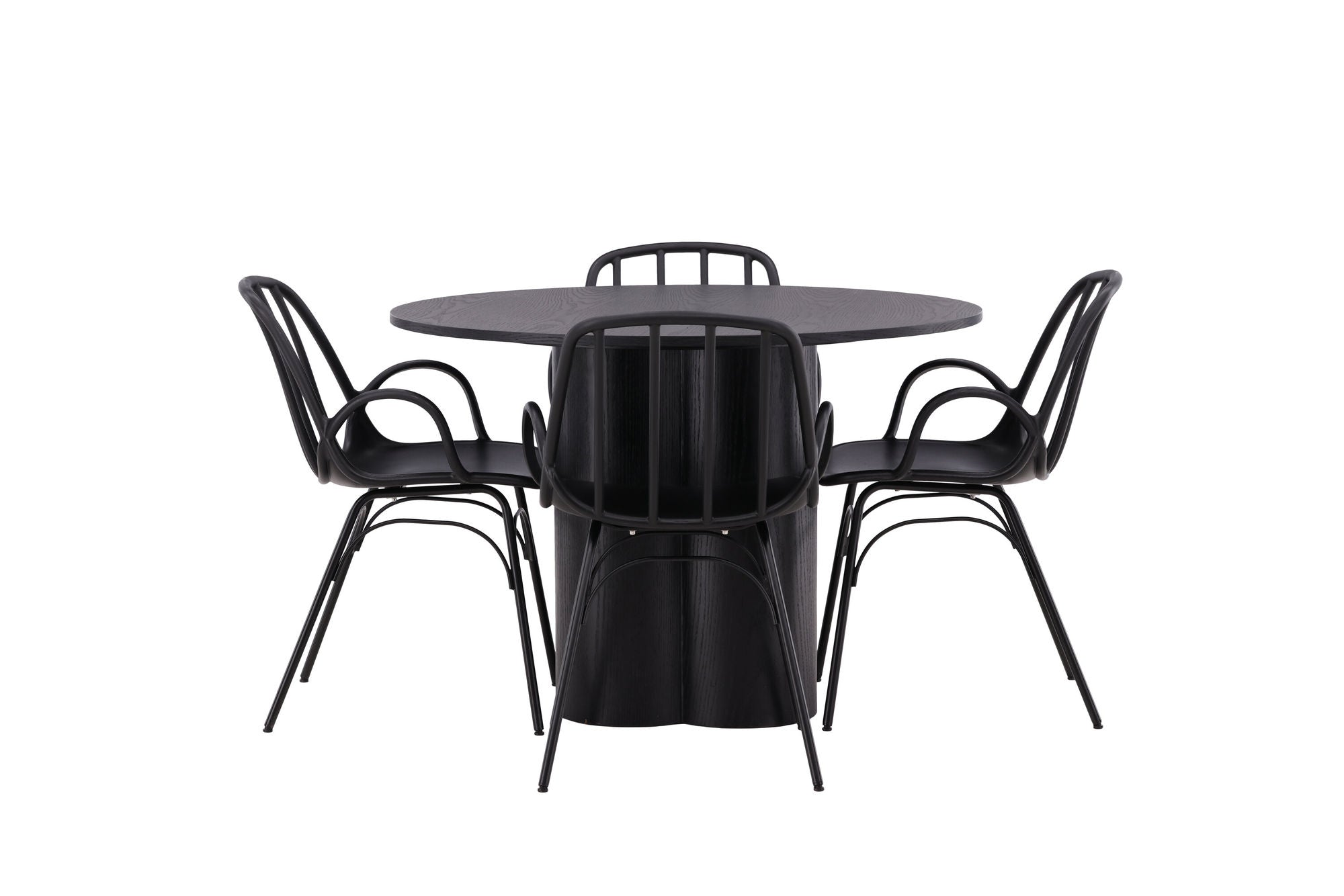 Venture Home OliviaDiningbord-Black/BlackVeneer+DyrönDiningstol-BlackPolypropylene_4
