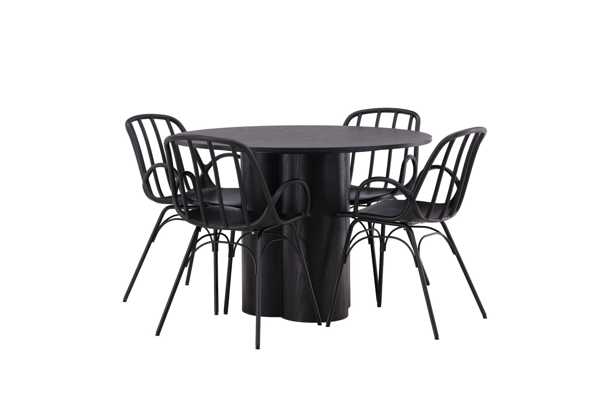 Venture Home OliviaDiningbord-Black/BlackVeneer+DyrönDiningstol-BlackPolypropylene_4