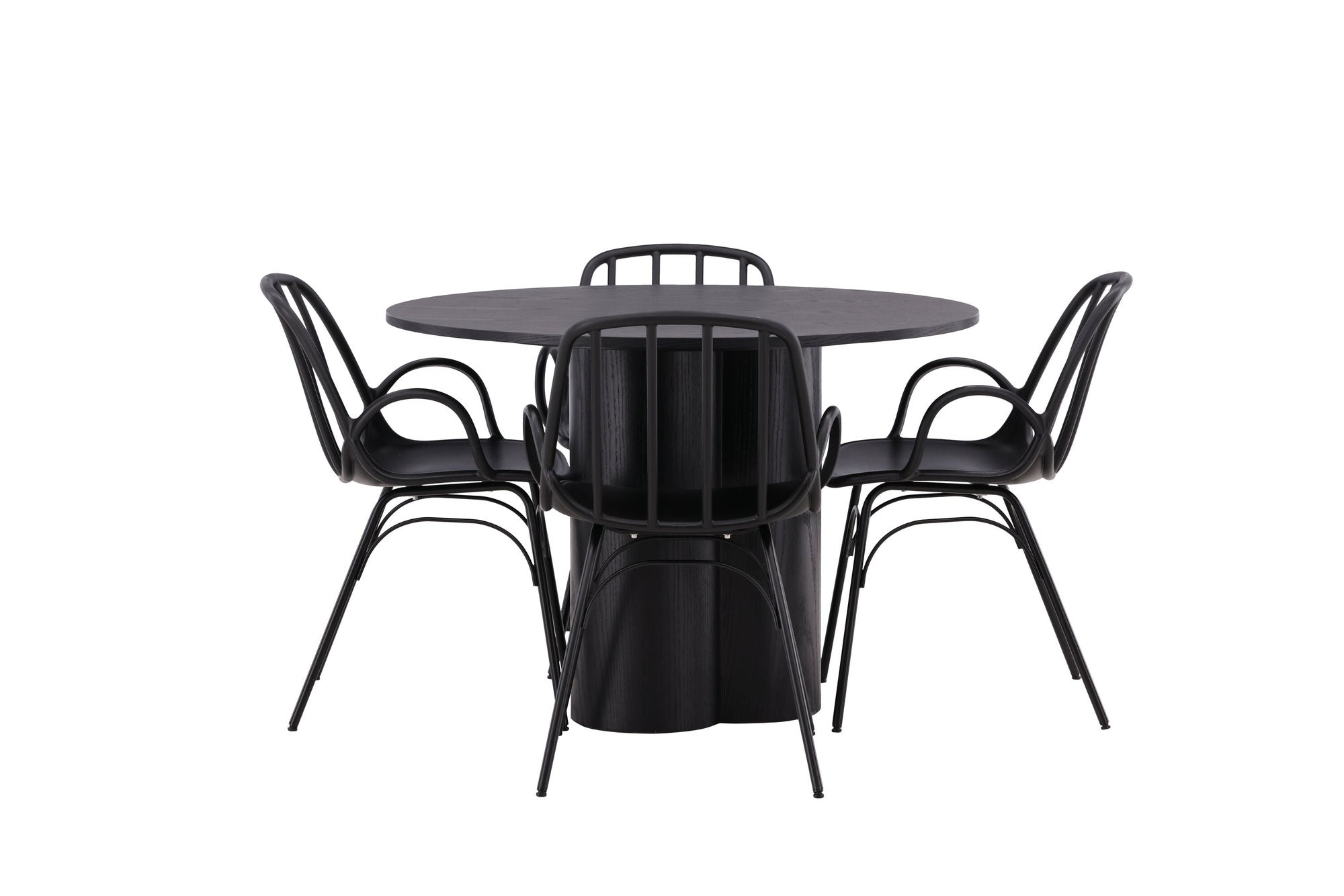 Venture Home OliviaDiningbord-Black/BlackVeneer+DyrönDiningstol-BlackPolypropylene_4