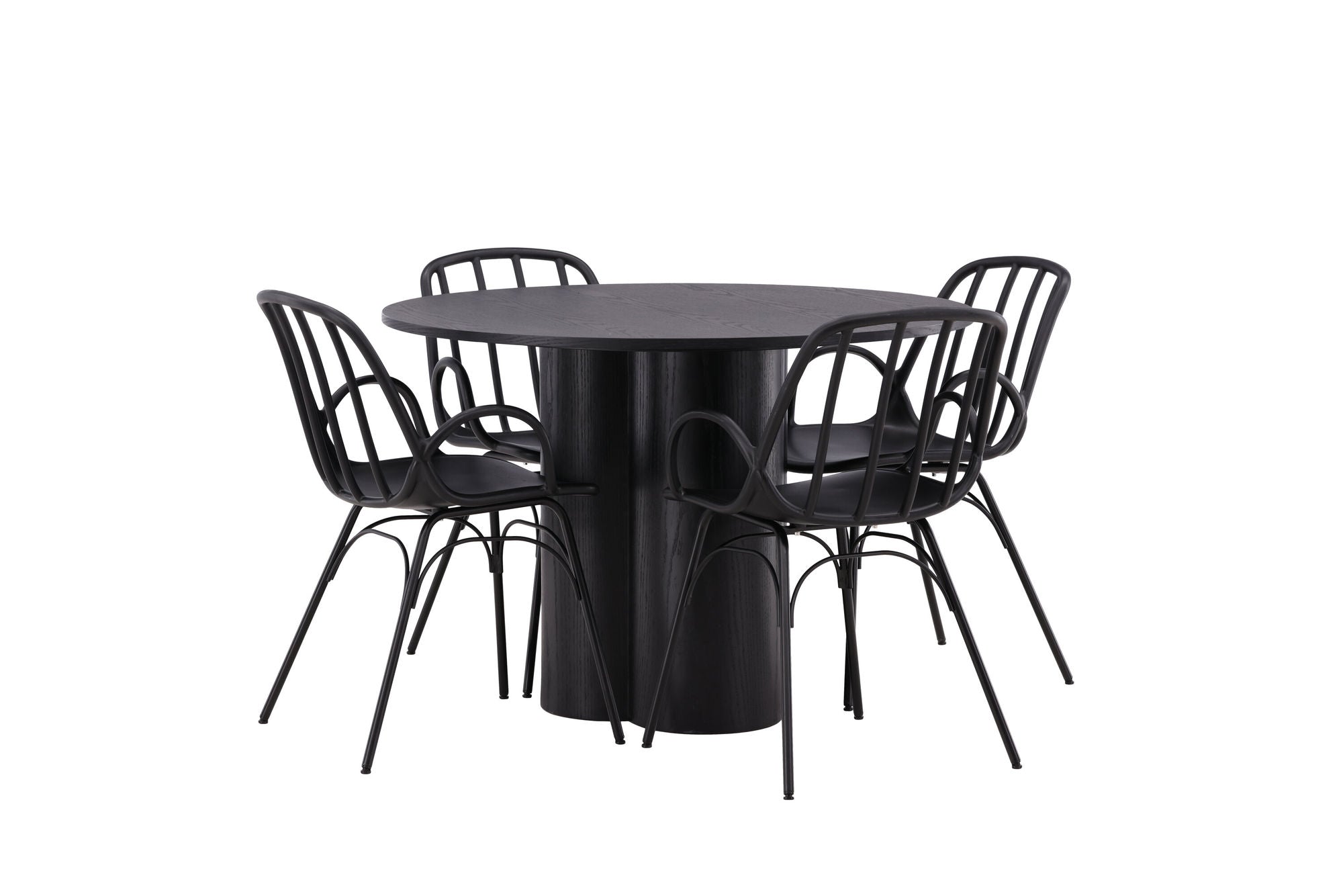 Venture Home OliviaDiningbord-Black/BlackVeneer+DyrönDiningstol-BlackPolypropylene_4