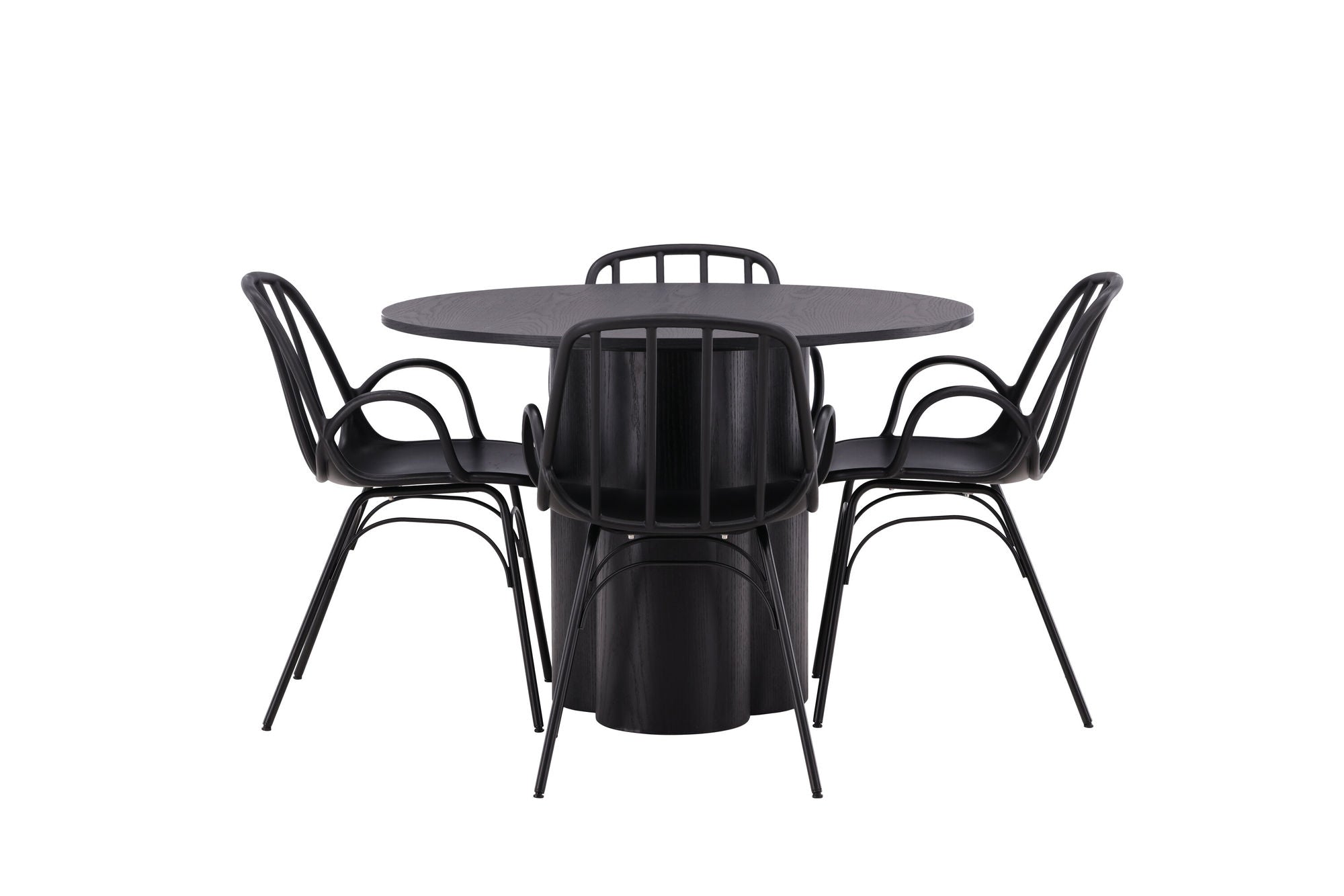 Venture Home OliviaDiningbord-Black/BlackVeneer+DyrönDiningstol-BlackPolypropylene_4