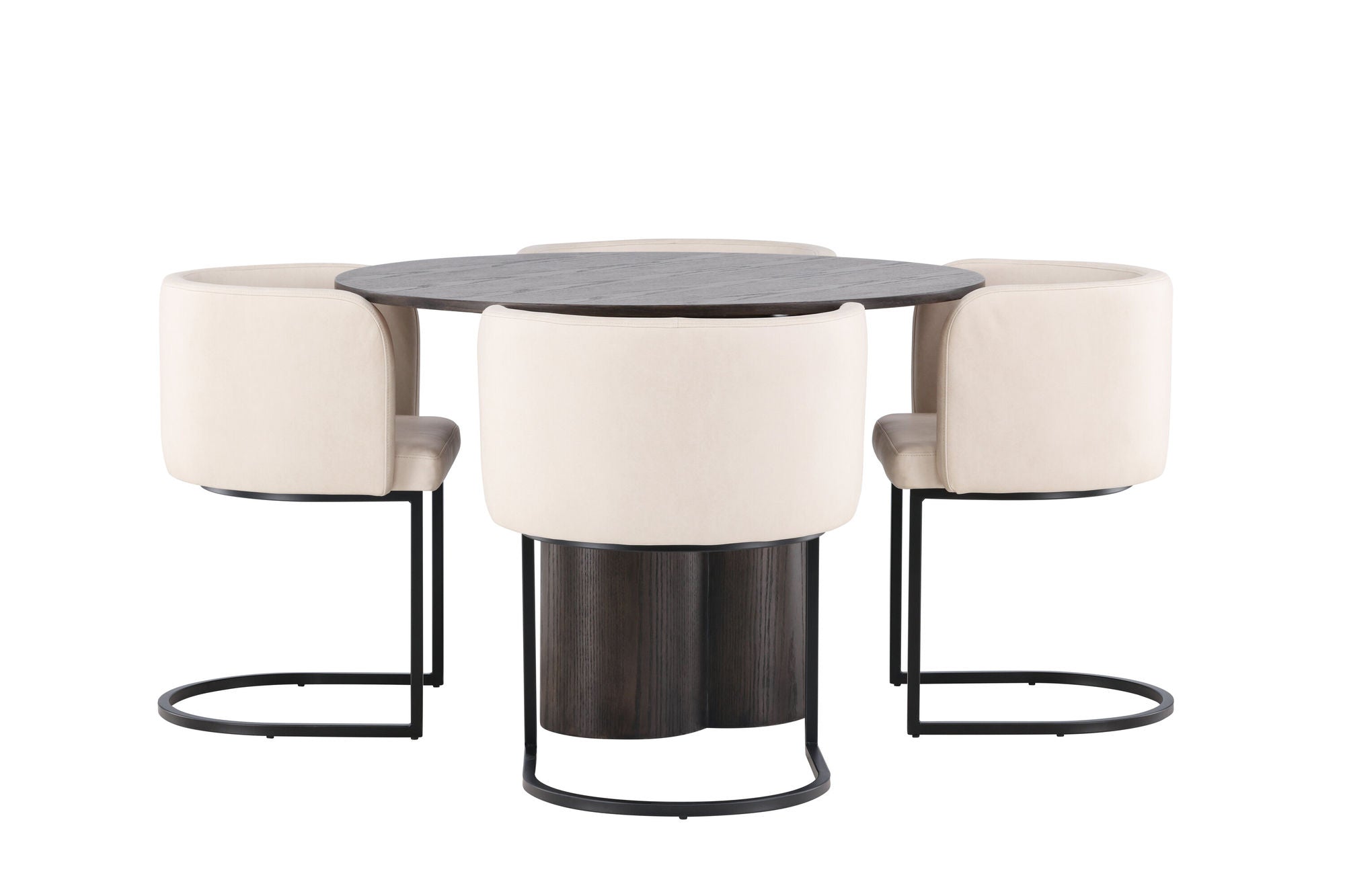 Venture Home OliviaDiningbord-Mocca/MoccaVeneer+SimrishmanDiningstol-Black/BeigeTC-fabric_4