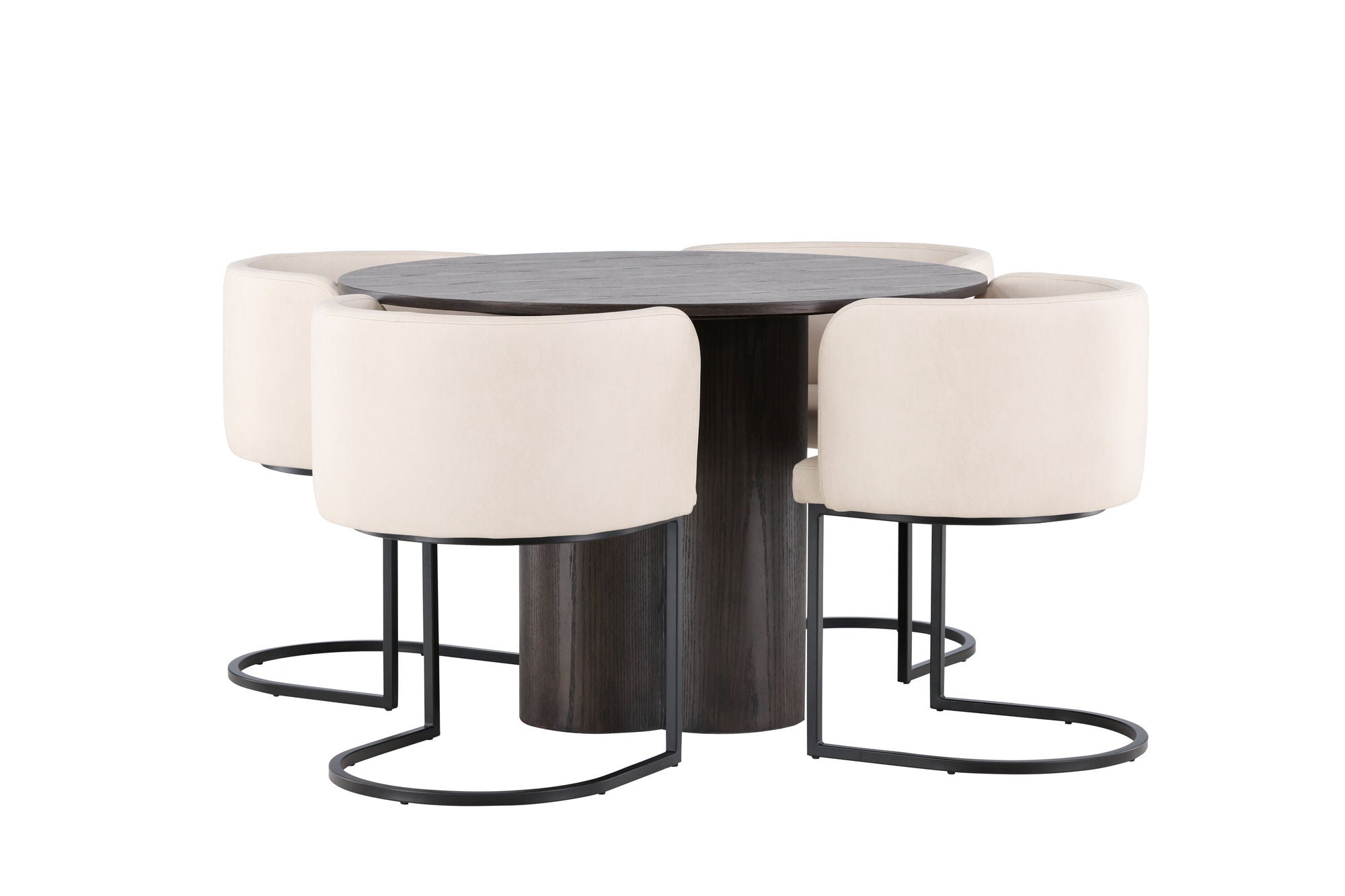Venture Home OliviaDiningbord-Mocca/MoccaVeneer+SimrishmanDiningstol-Black/BeigeTC-fabric_4