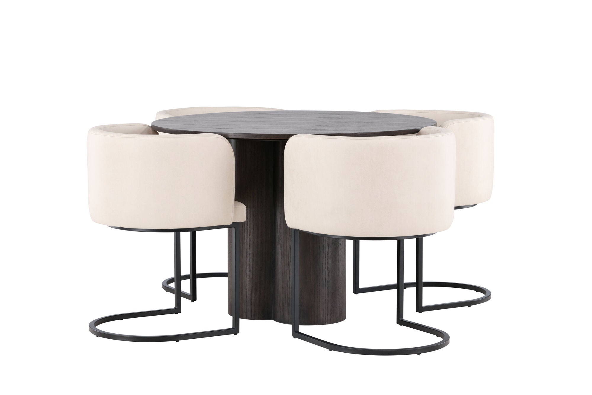 Venture Home OliviaDiningbord-Mocca/MoccaVeneer+SimrishmanDiningstol-Black/BeigeTC-fabric_4