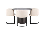 Venture Home OliviaDiningbord-Mocca/MoccaVeneer+SimrishmanDiningstol-Black/BeigeTC-fabric_4