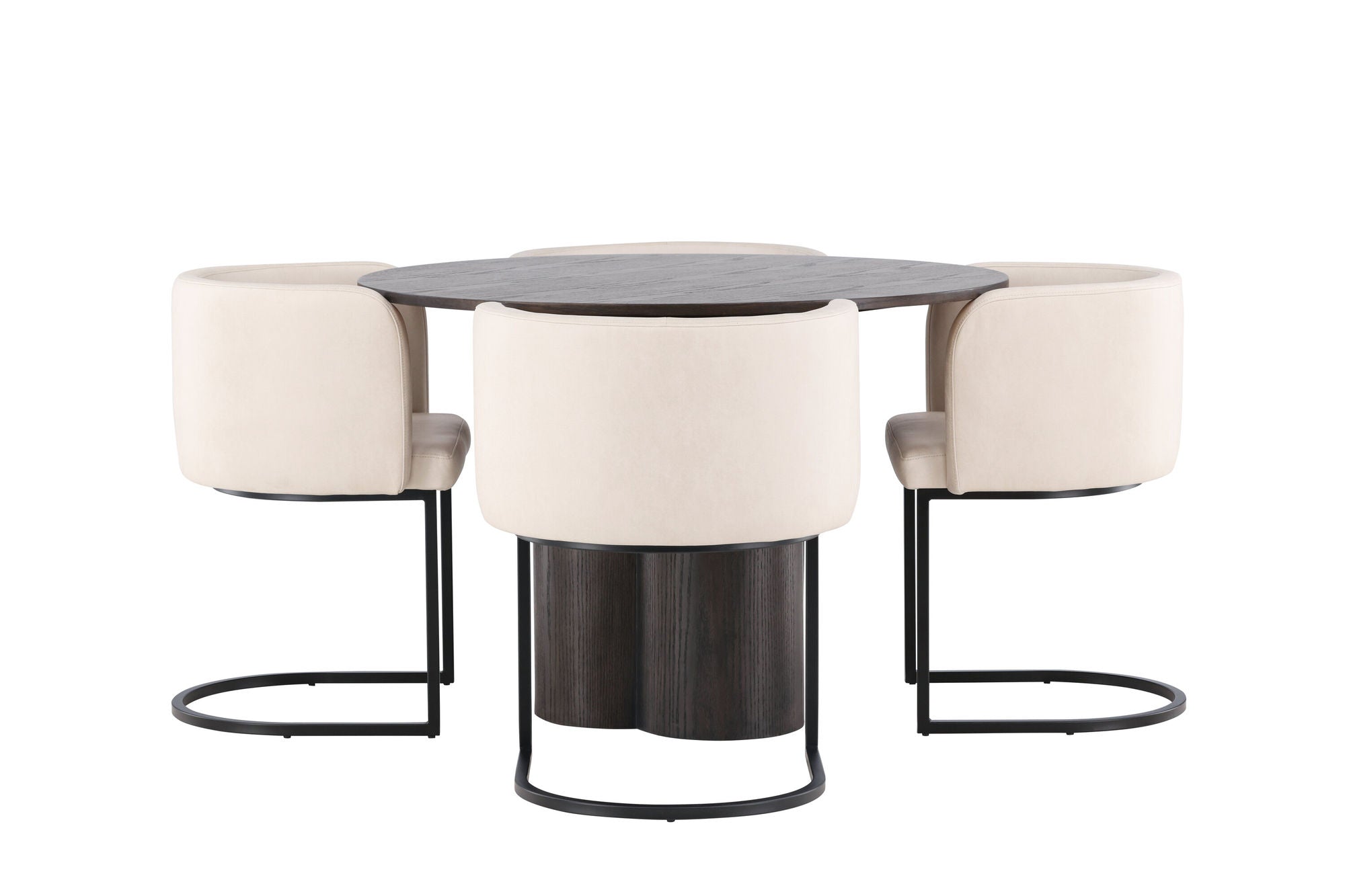 Venture Home OliviaDiningbord-Mocca/MoccaVeneer+SimrishmanDiningstol-Black/BeigeTC-fabric_4