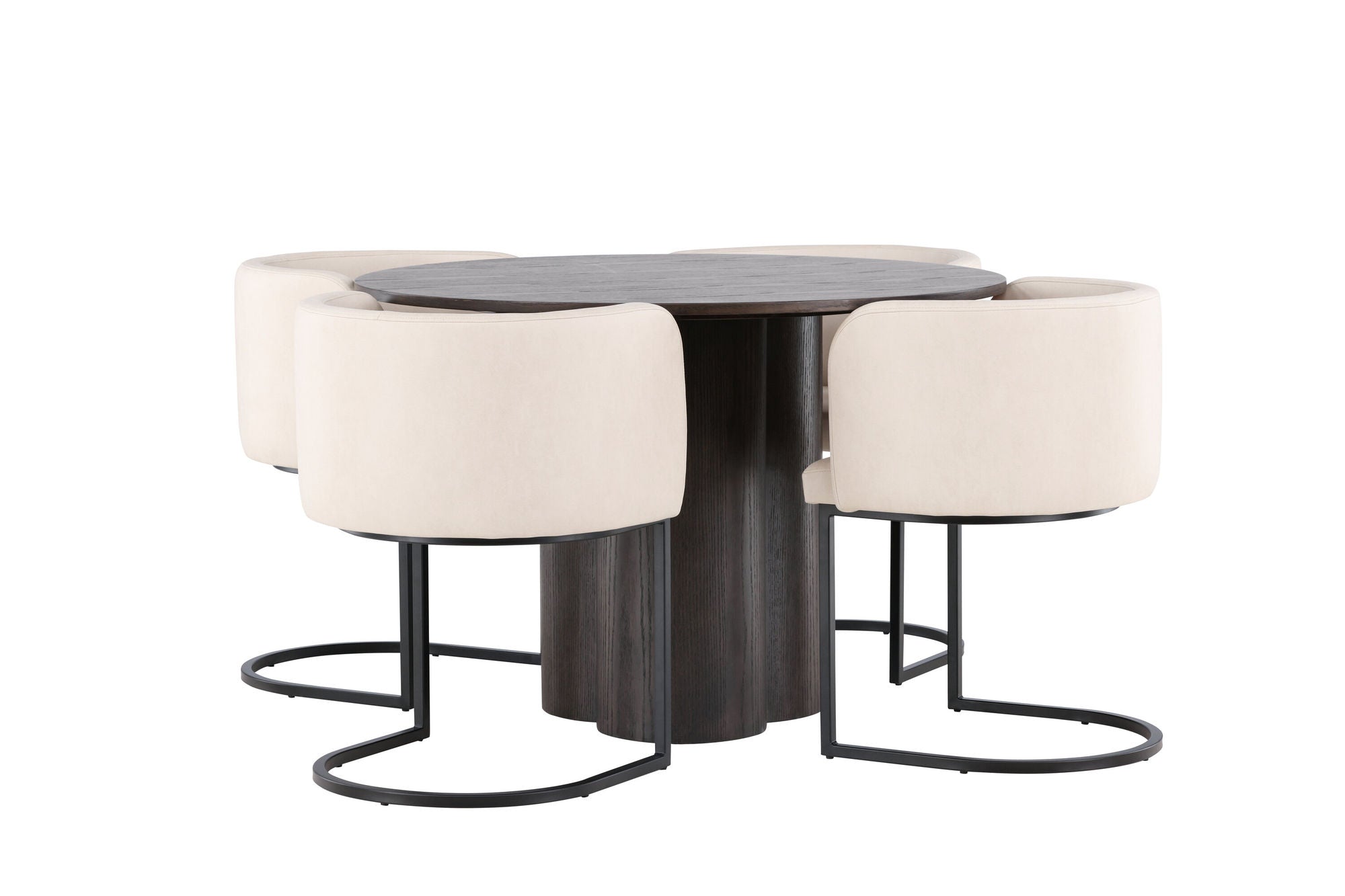 Venture Home OliviaDiningbord-Mocca/MoccaVeneer+SimrishmanDiningstol-Black/BeigeTC-fabric_4