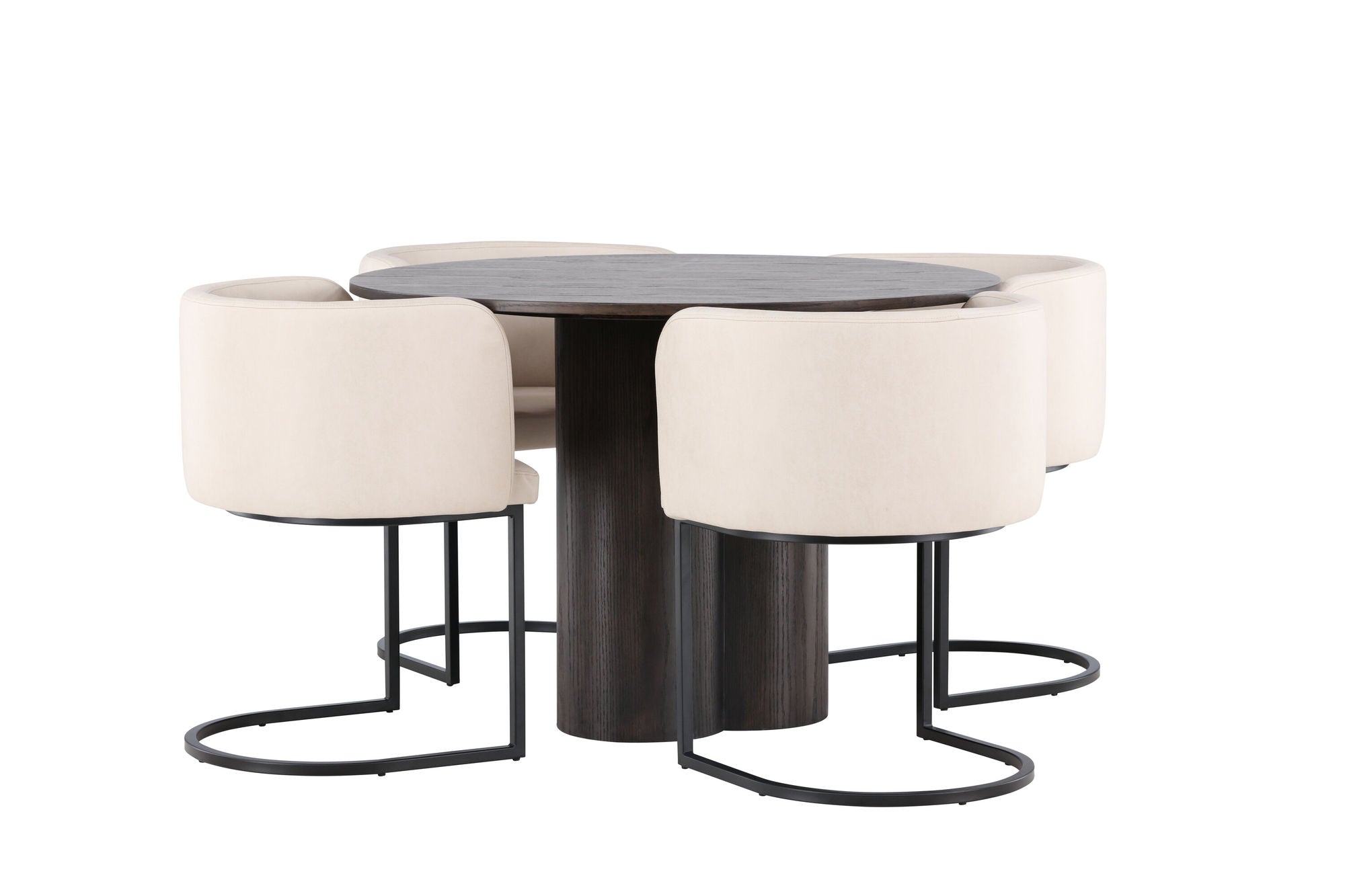 Venture Home OliviaDiningbord-Mocca/MoccaVeneer+SimrishmanDiningstol-Black/BeigeTC-fabric_4