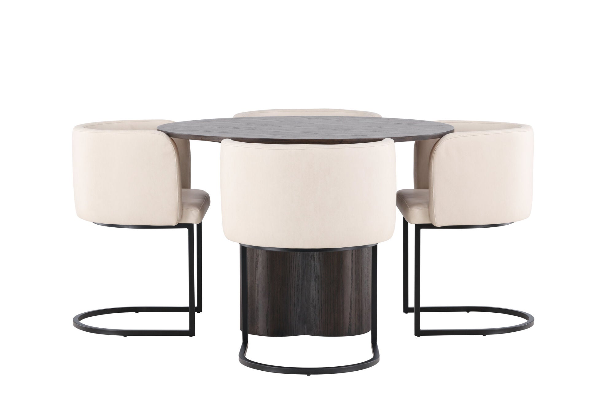 Venture Home OliviaDiningbord-Mocca/MoccaVeneer+SimrishmanDiningstol-Black/BeigeTC-fabric_4