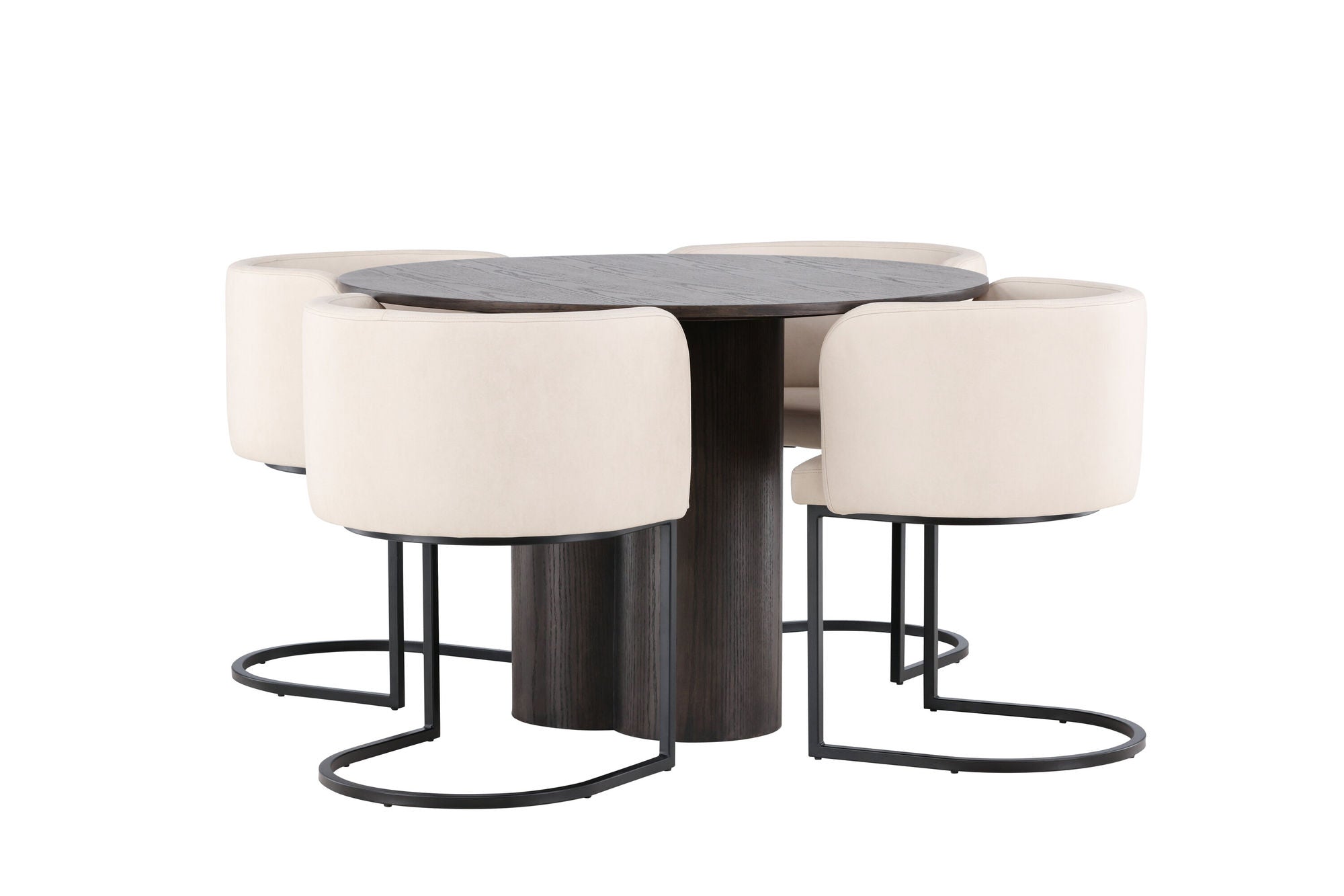 Venture Home OliviaDiningbord-Mocca/MoccaVeneer+SimrishmanDiningstol-Black/BeigeTC-fabric_4