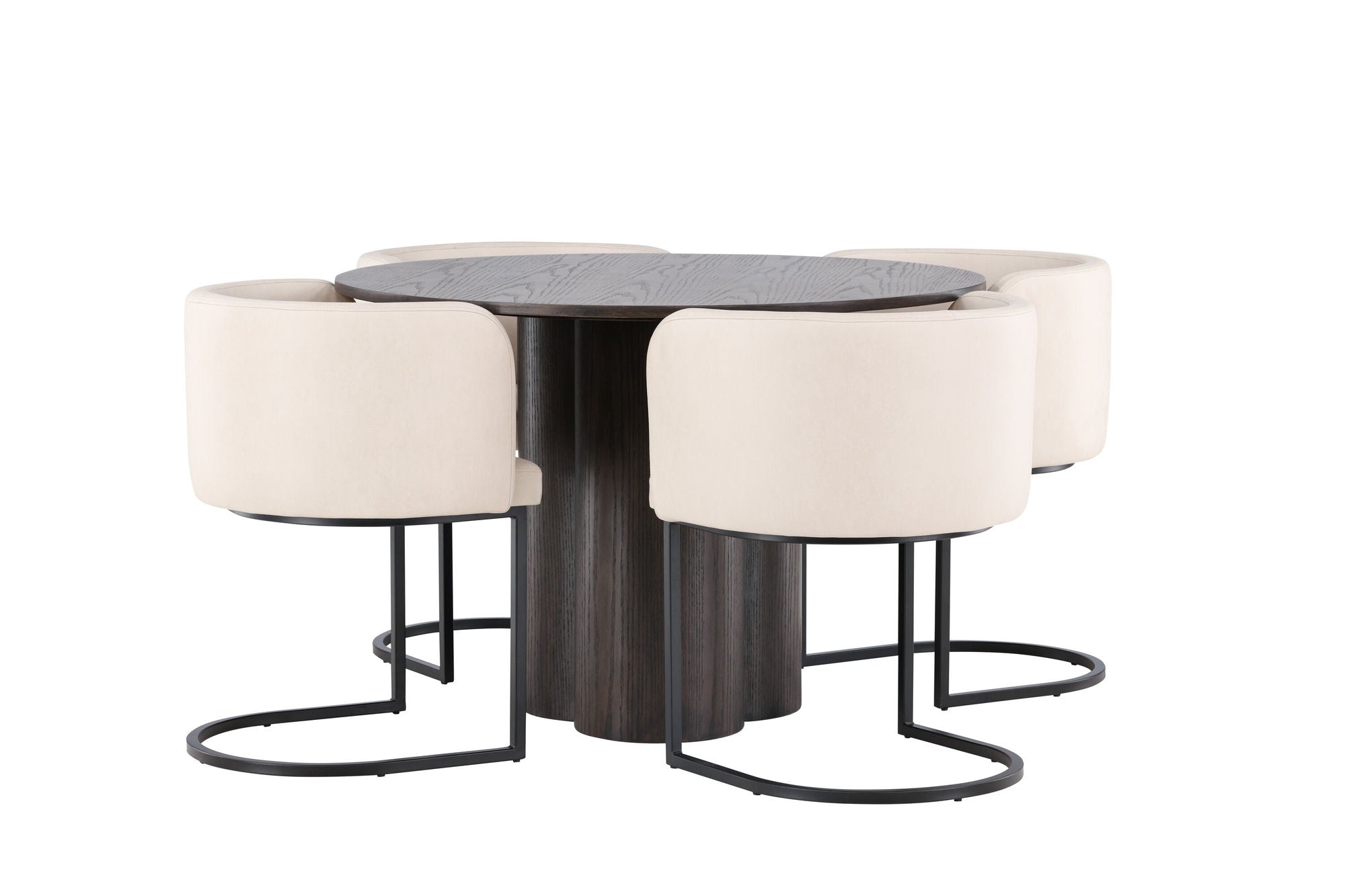 Venture Home OliviaDiningbord-Mocca/MoccaVeneer+SimrishmanDiningstol-Black/BeigeTC-fabric_4