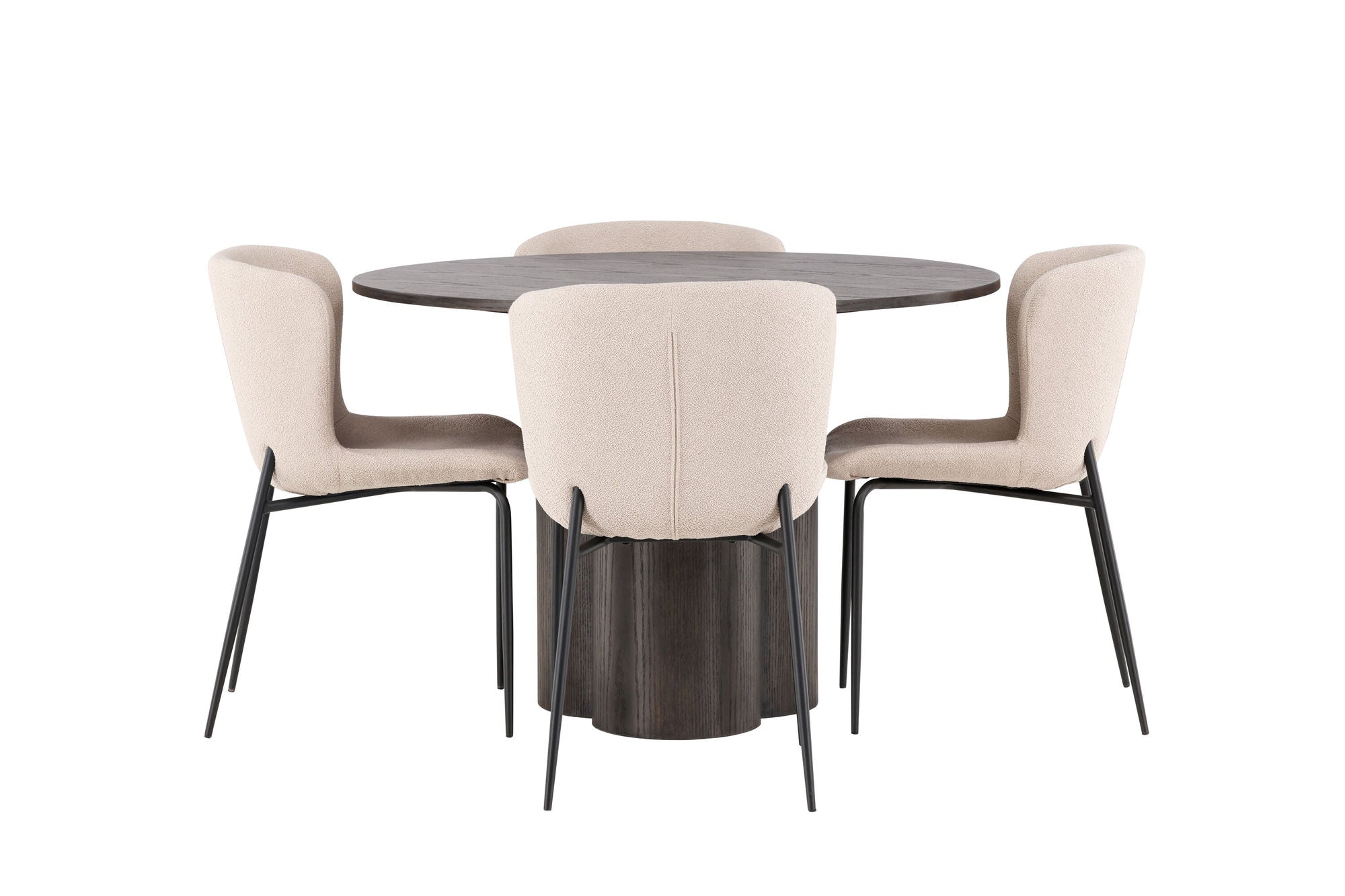 Venture Home OliviaDiningbord-Mocca/MoccaVeneer+ModestoDiningstol-Grey/SmokedBlackBoucle_4