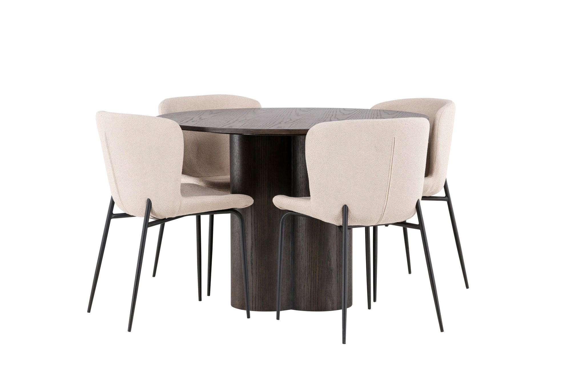 Venture Home OliviaDiningbord-Mocca/MoccaVeneer+ModestoDiningstol-Grey/SmokedBlackBoucle_4