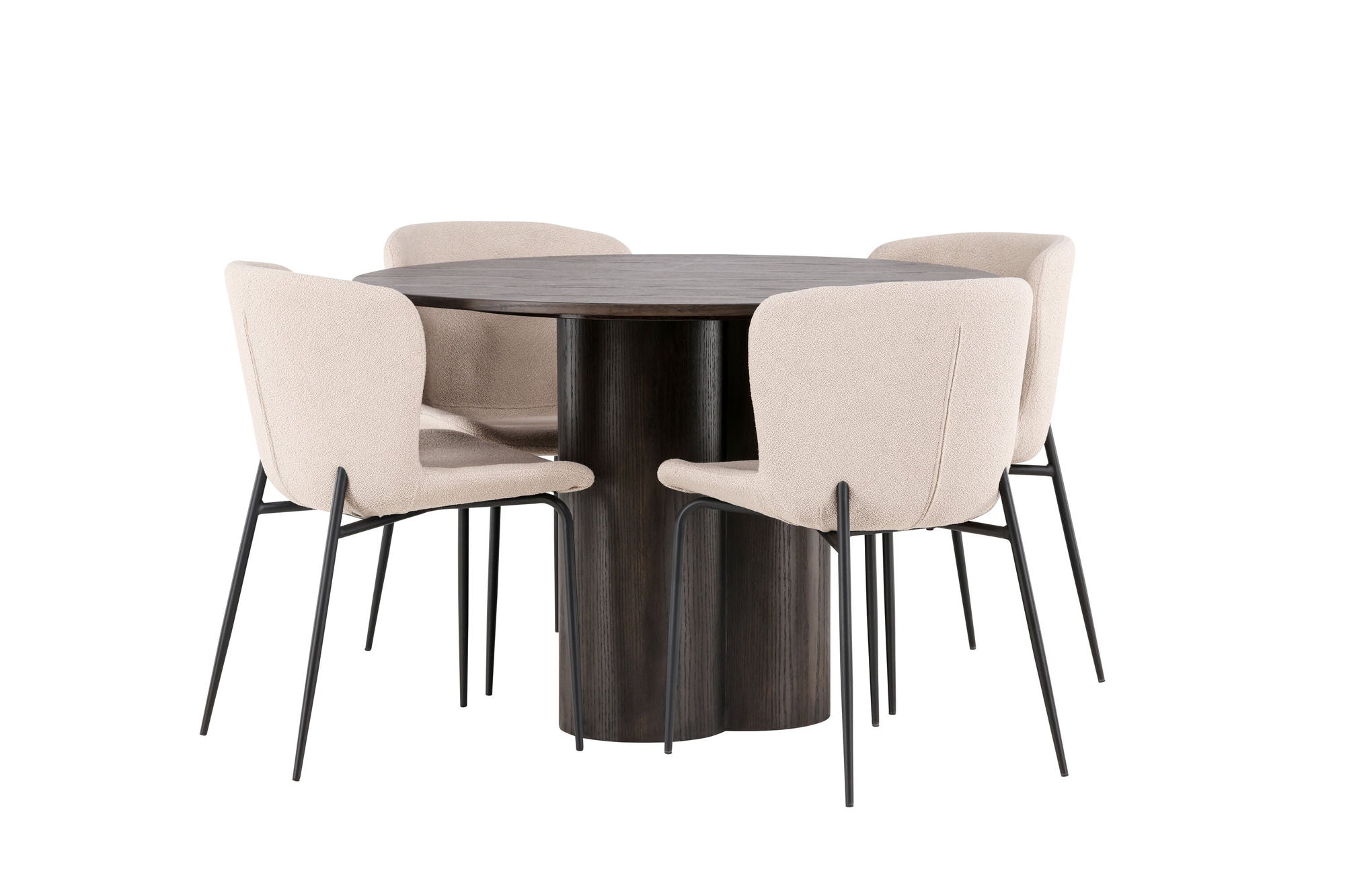 Venture Home OliviaDiningbord-Mocca/MoccaVeneer+ModestoDiningstol-Grey/SmokedBlackBoucle_4