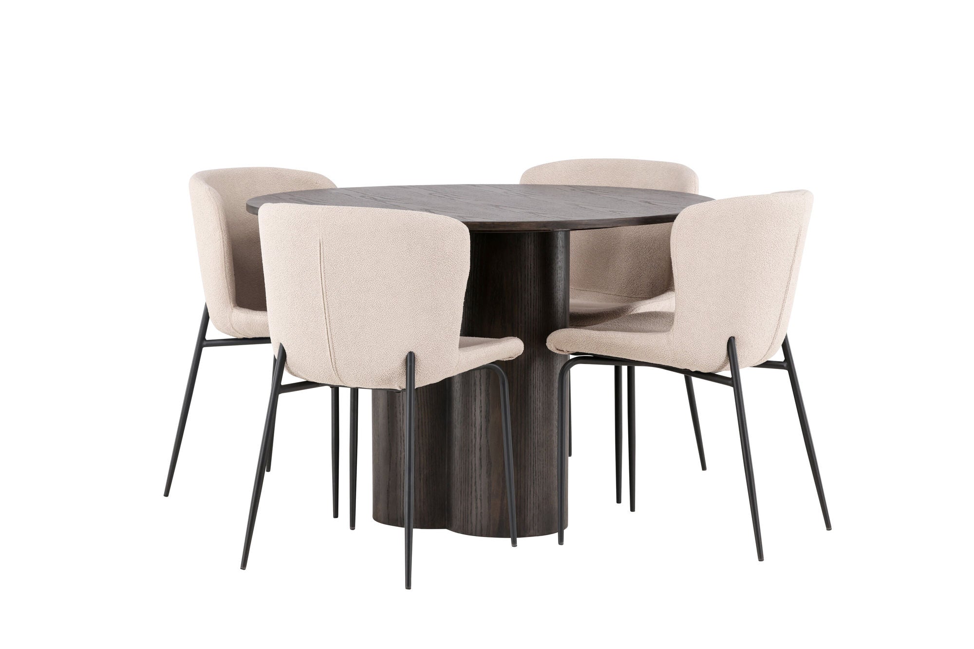 Venture Home OliviaDiningbord-Mocca/MoccaVeneer+ModestoDiningstol-Grey/SmokedBlackBoucle_4