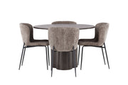 Venture Home OliviaDiningbord-Mocca/MoccaVeneer+ModestoDiningstol-Beige/BeigeBoucle_4