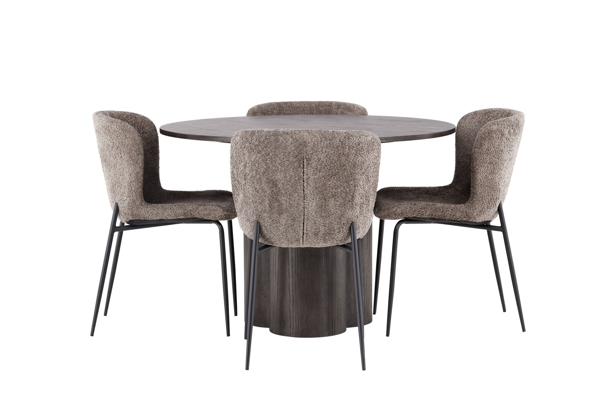 Venture Home OliviaDiningbord-Mocca/MoccaVeneer+ModestoDiningstol-Beige/BeigeBoucle_4