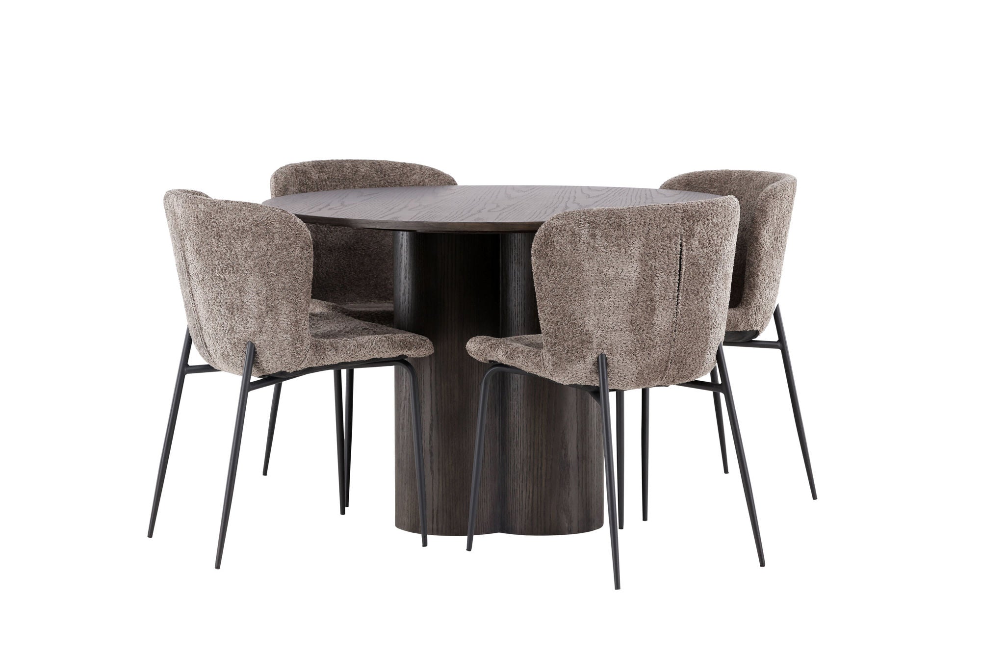 Venture Home OliviaDiningbord-Mocca/MoccaVeneer+ModestoDiningstol-Beige/BeigeBoucle_4
