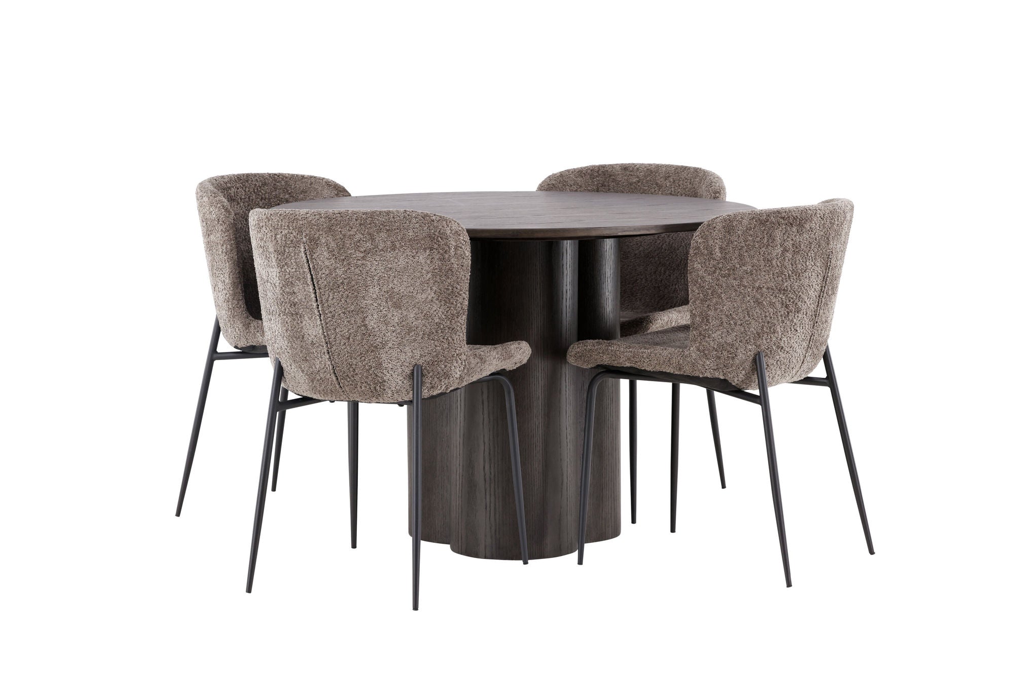Venture Home OliviaDiningbord-Mocca/MoccaVeneer+ModestoDiningstol-Beige/BeigeBoucle_4