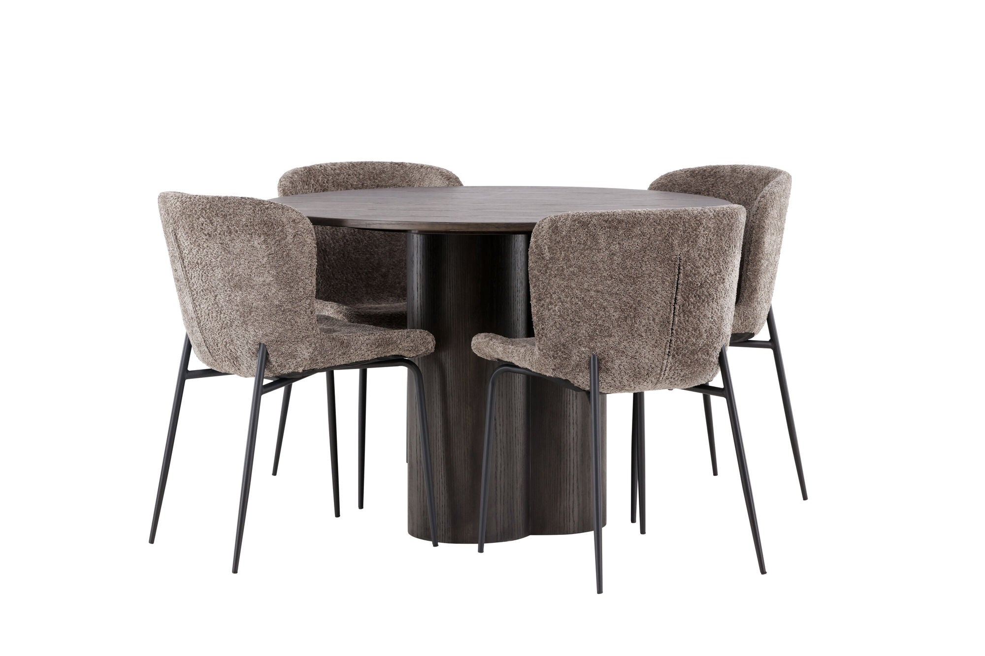 Venture Home OliviaDiningbord-Mocca/MoccaVeneer+ModestoDiningstol-Beige/BeigeBoucle_4