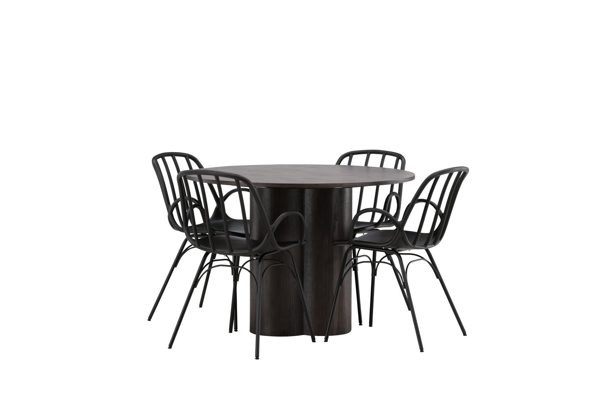 Venture Home OliviaDiningbord-Mocca/MoccaVeneer+DyrönDiningstol-BlackPolypropylene_4