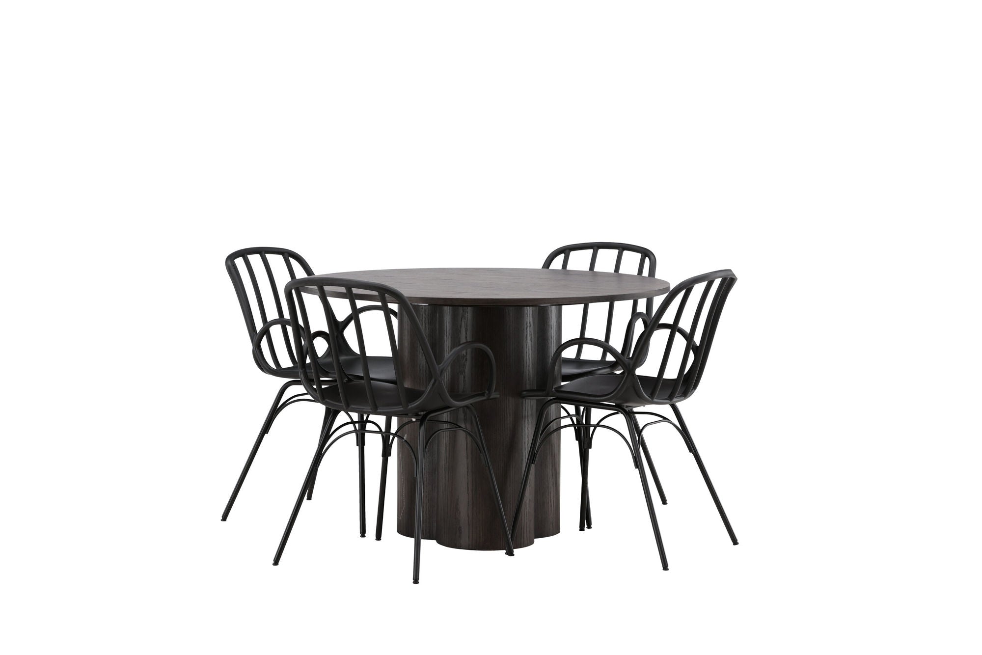 Venture Home OliviaDiningbord-Mocca/MoccaVeneer+DyrönDiningstol-BlackPolypropylene_4
