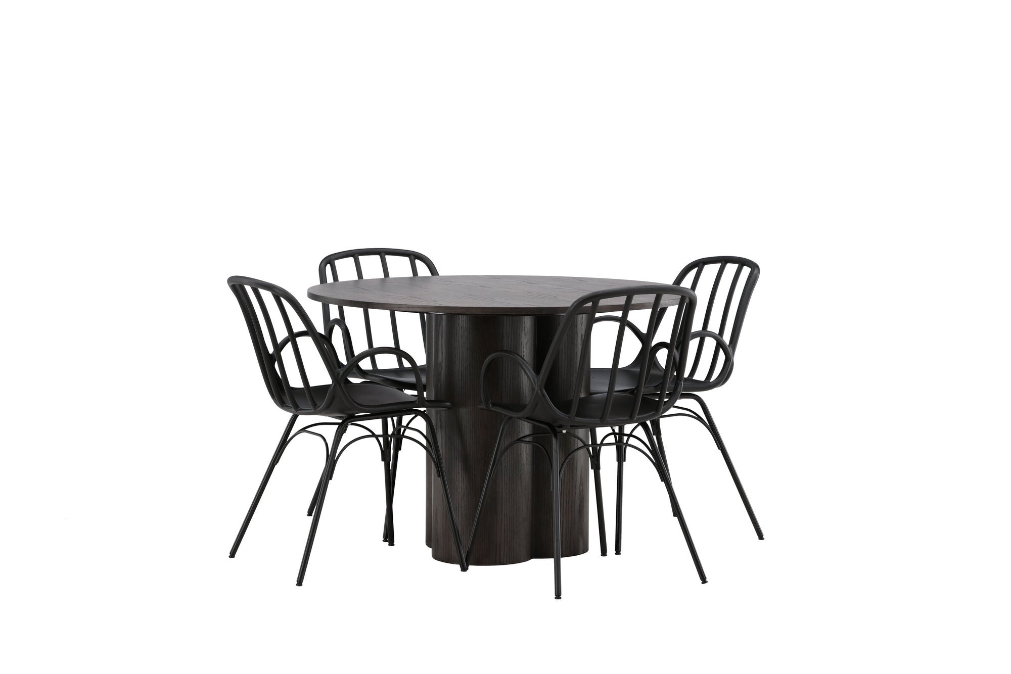 Venture Home OliviaDiningbord-Mocca/MoccaVeneer+DyrönDiningstol-BlackPolypropylene_4