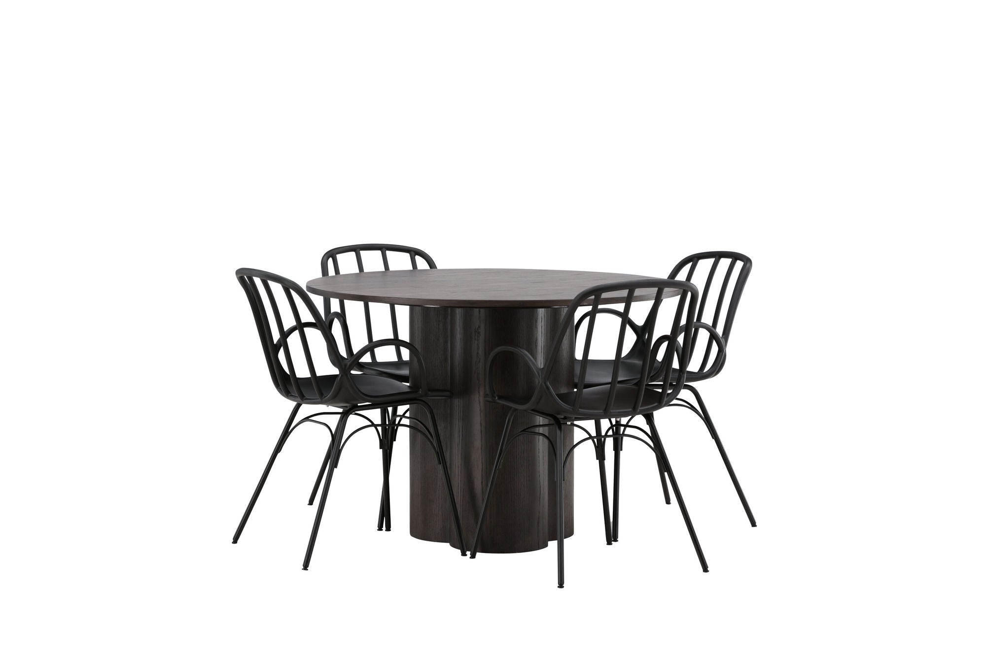 Venture Home OliviaDiningbord-Mocca/MoccaVeneer+DyrönDiningstol-BlackPolypropylene_4