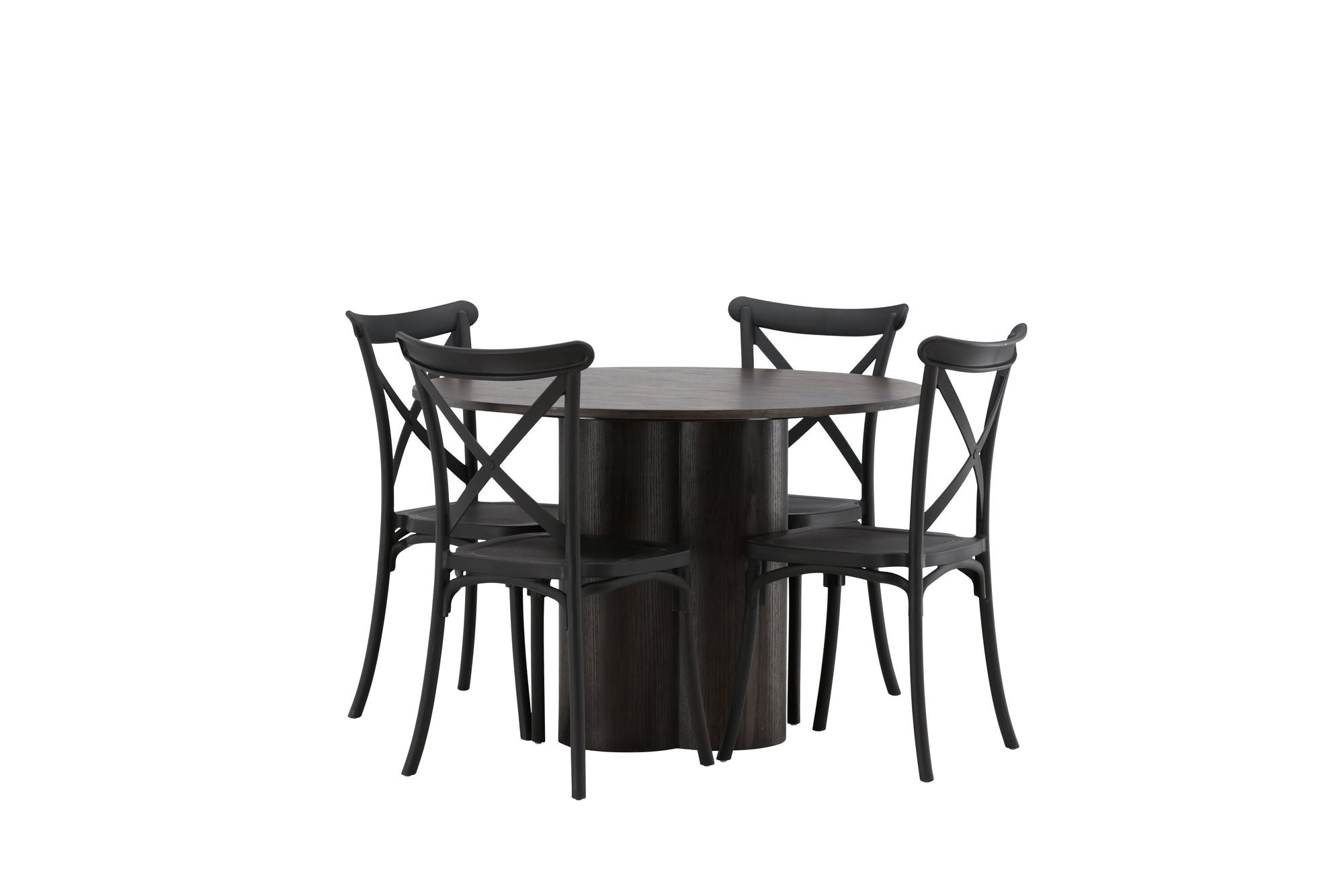 Venture Home OliviaDiningbord-Mocca/MoccaVeneer+CrosettDiningstol-MatteBlack/MatteBlackPlastic_4