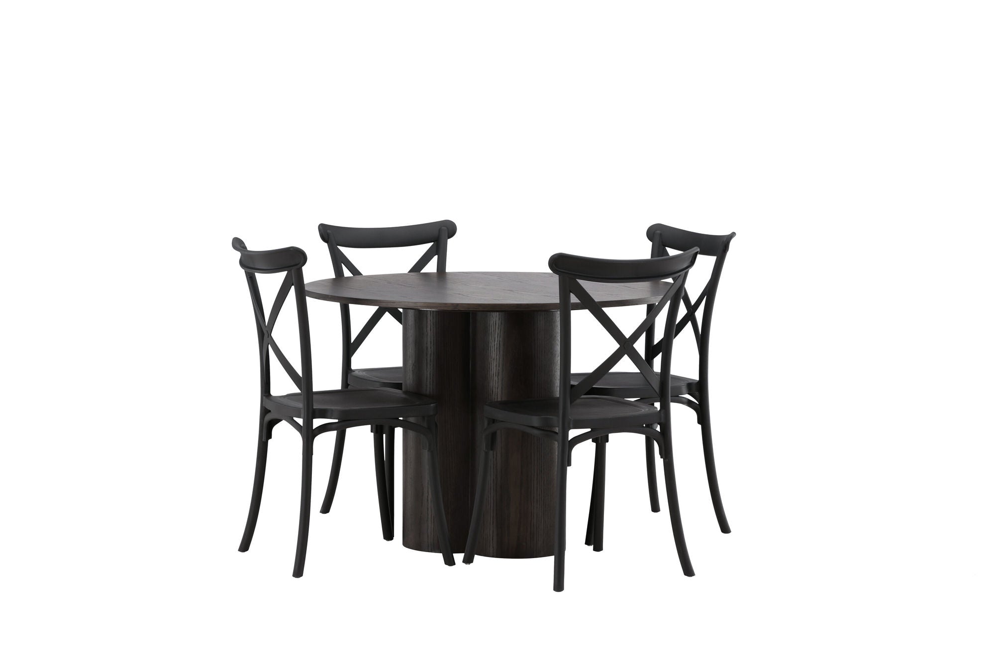 Venture Home OliviaDiningbord-Mocca/MoccaVeneer+CrosettDiningstol-MatteBlack/MatteBlackPlastic_4