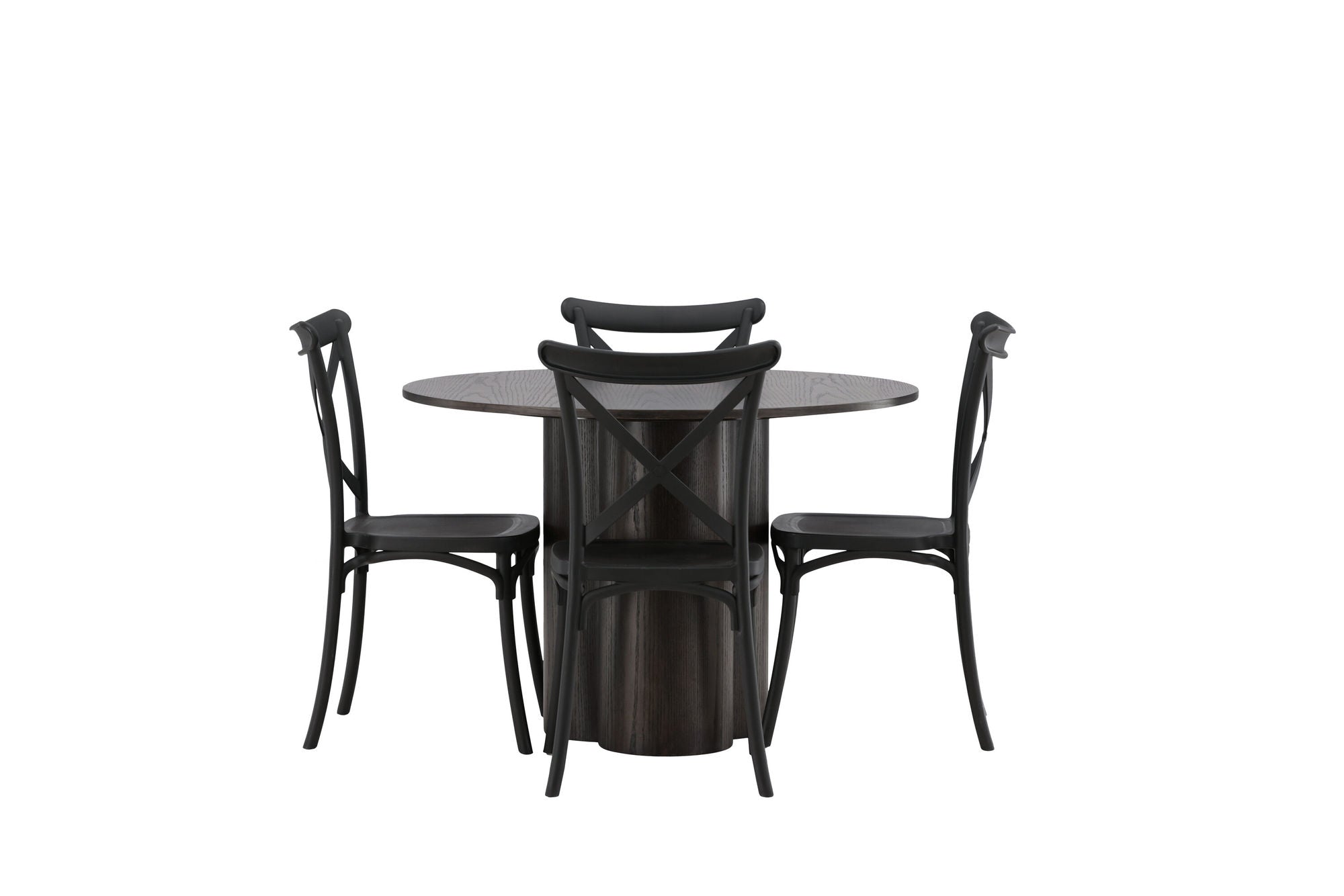 Venture Home OliviaDiningbord-Mocca/MoccaVeneer+CrosettDiningstol-MatteBlack/MatteBlackPlastic_4