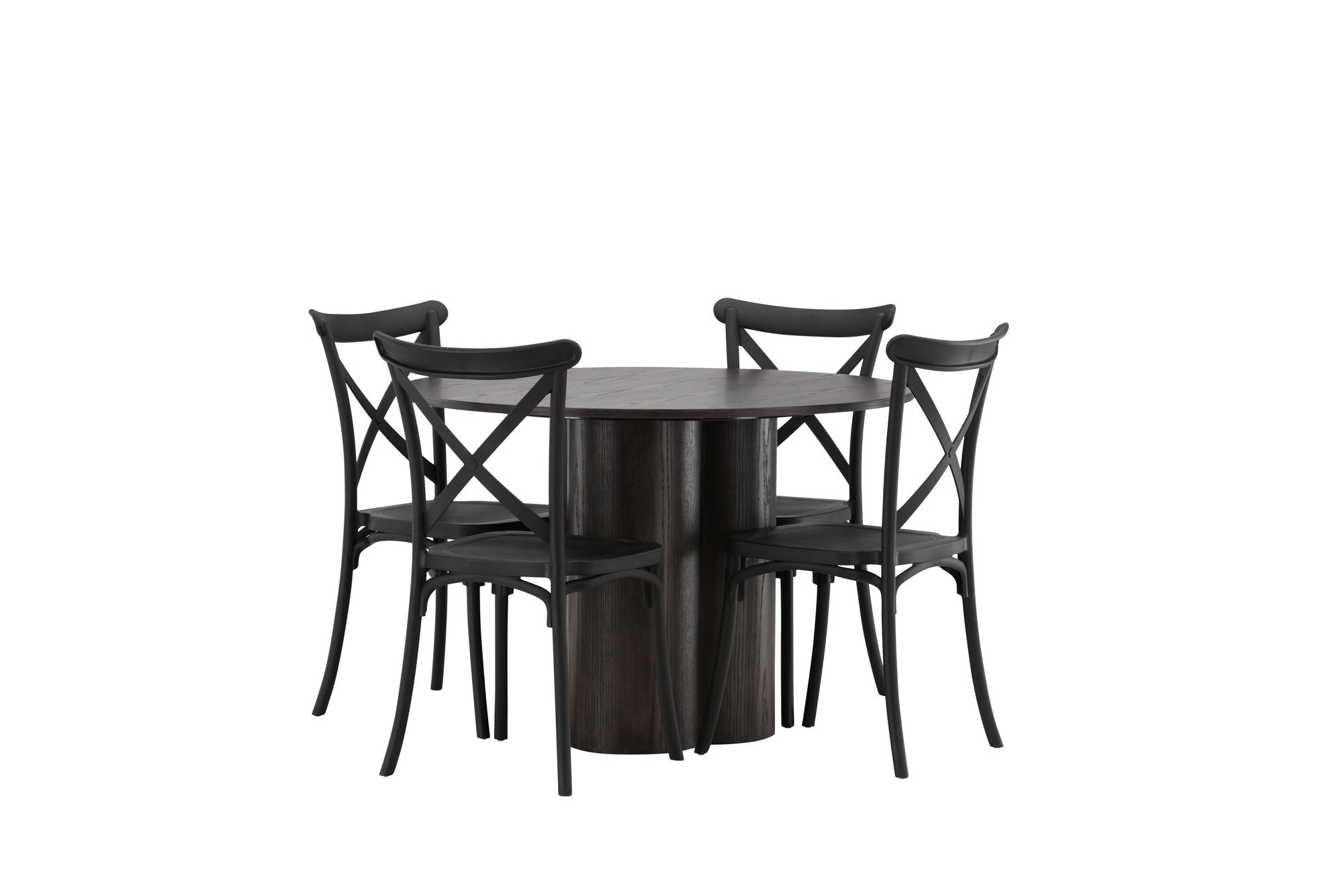 Venture Home OliviaDiningbord-Mocca/MoccaVeneer+CrosettDiningstol-MatteBlack/MatteBlackPlastic_4