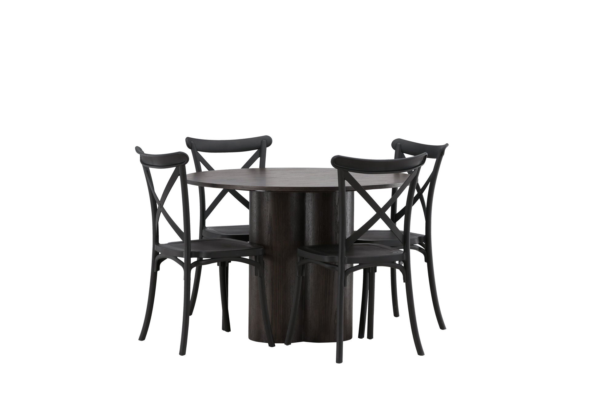 Venture Home OliviaDiningbord-Mocca/MoccaVeneer+CrosettDiningstol-MatteBlack/MatteBlackPlastic_4