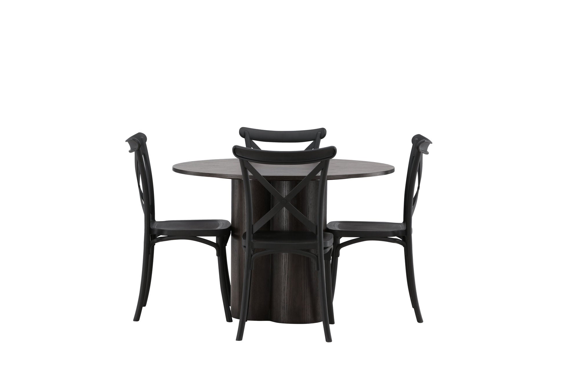 Venture Home OliviaDiningbord-Mocca/MoccaVeneer+CrosettDiningstol-MatteBlack/MatteBlackPlastic_4