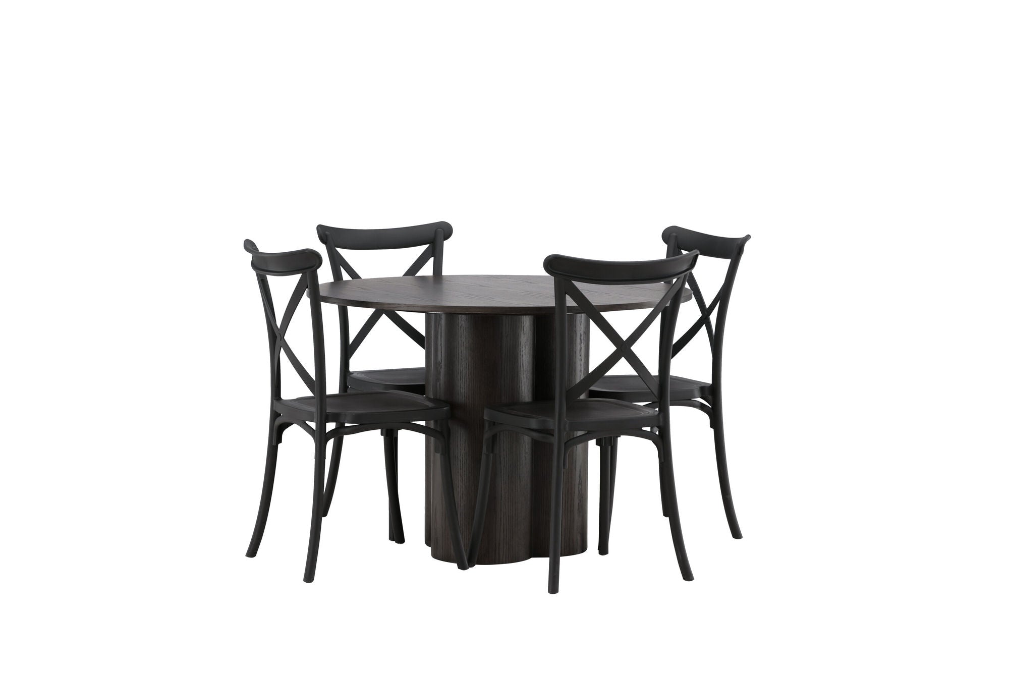 Venture Home OliviaDiningbord-Mocca/MoccaVeneer+CrosettDiningstol-MatteBlack/MatteBlackPlastic_4