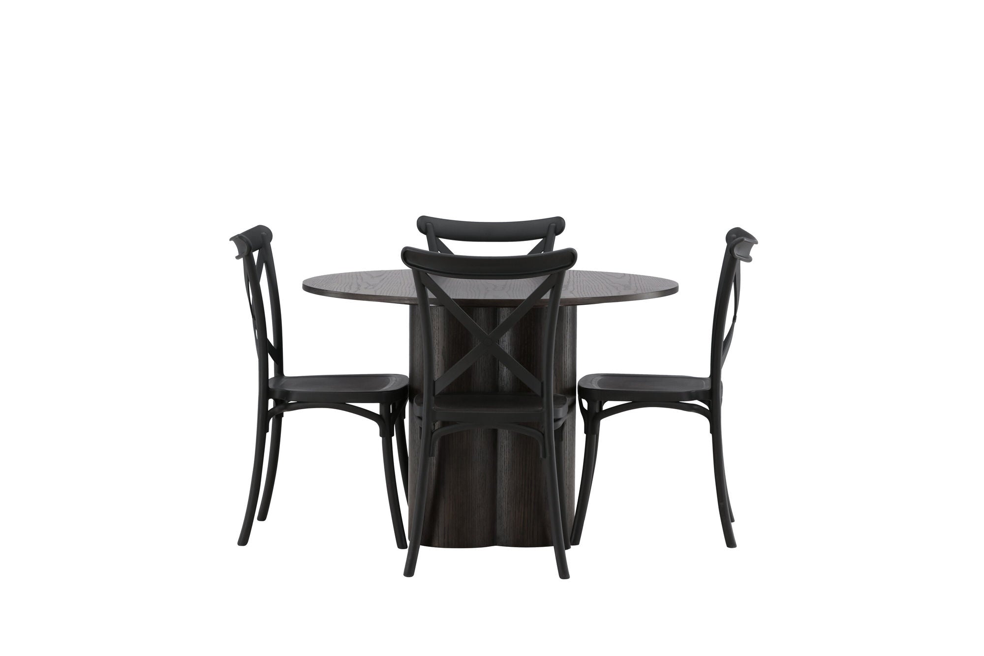 Venture Home OliviaDiningbord-Mocca/MoccaVeneer+CrosettDiningstol-MatteBlack/MatteBlackPlastic_4