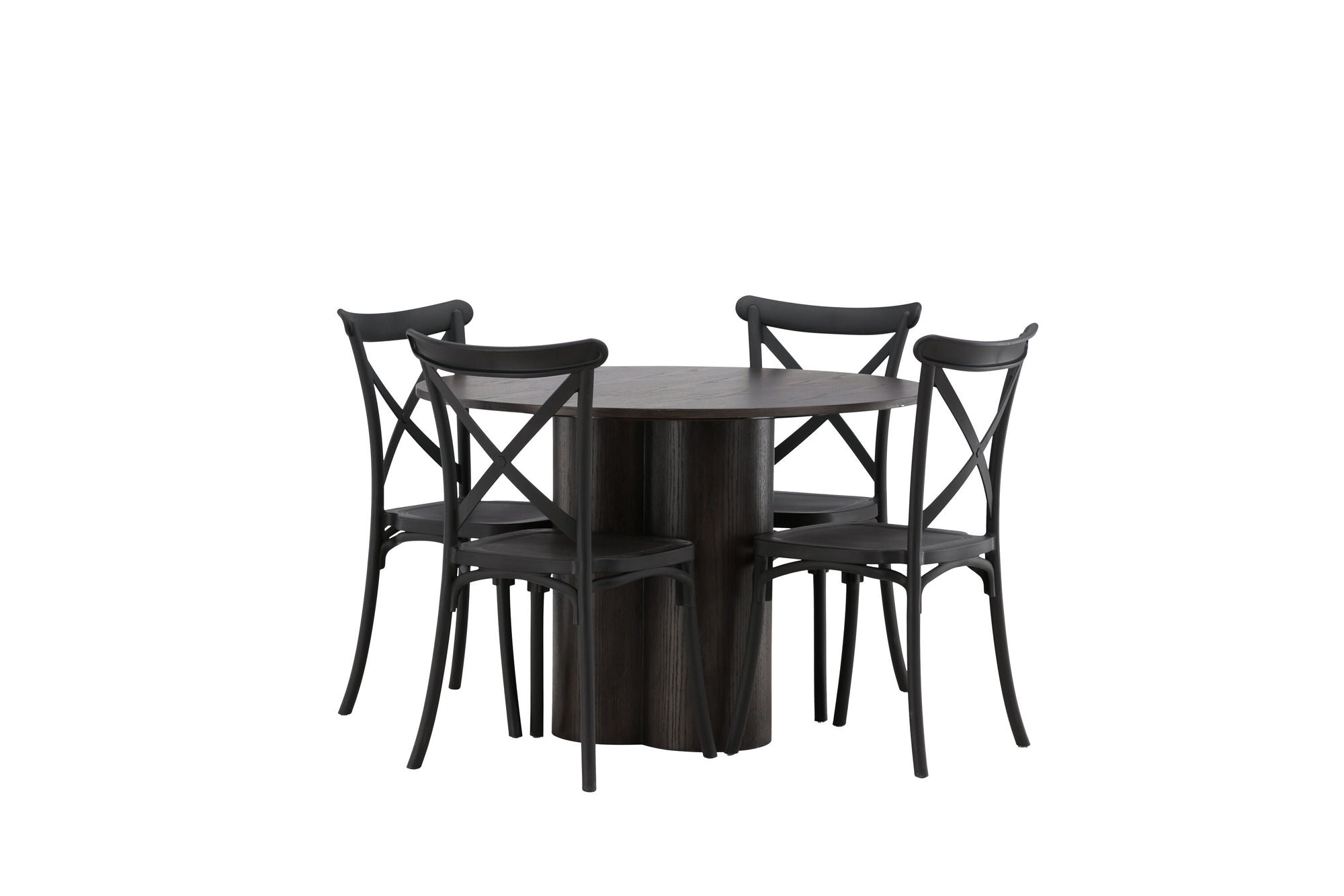 Venture Home OliviaDiningbord-Mocca/MoccaVeneer+CrosettDiningstol-MatteBlack/MatteBlackPlastic_4