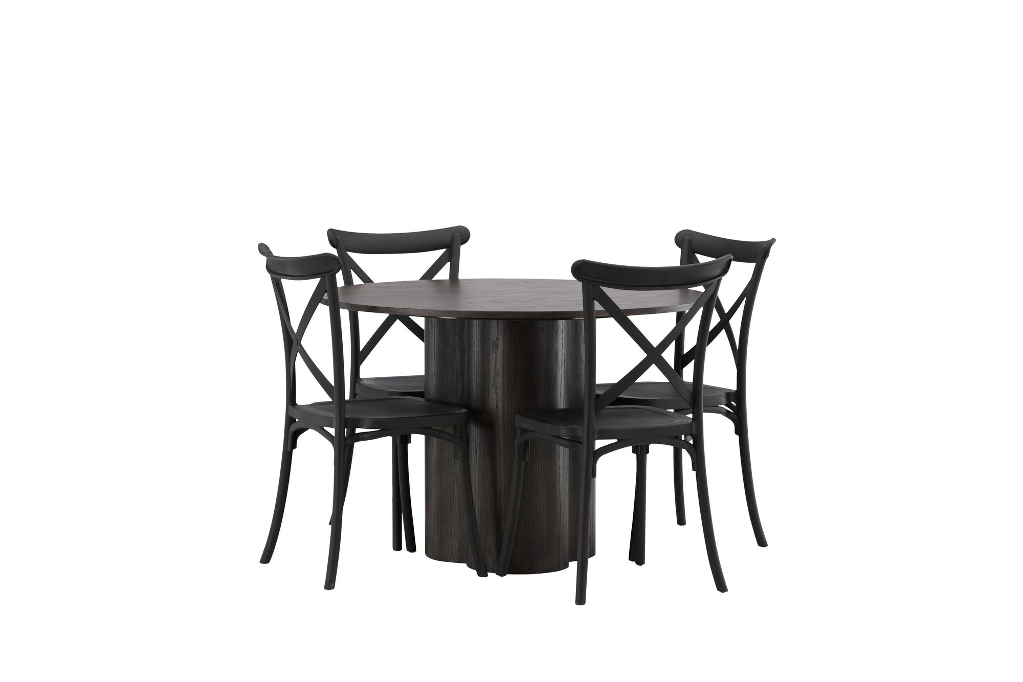 Venture Home OliviaDiningbord-Mocca/MoccaVeneer+CrosettDiningstol-MatteBlack/MatteBlackPlastic_4
