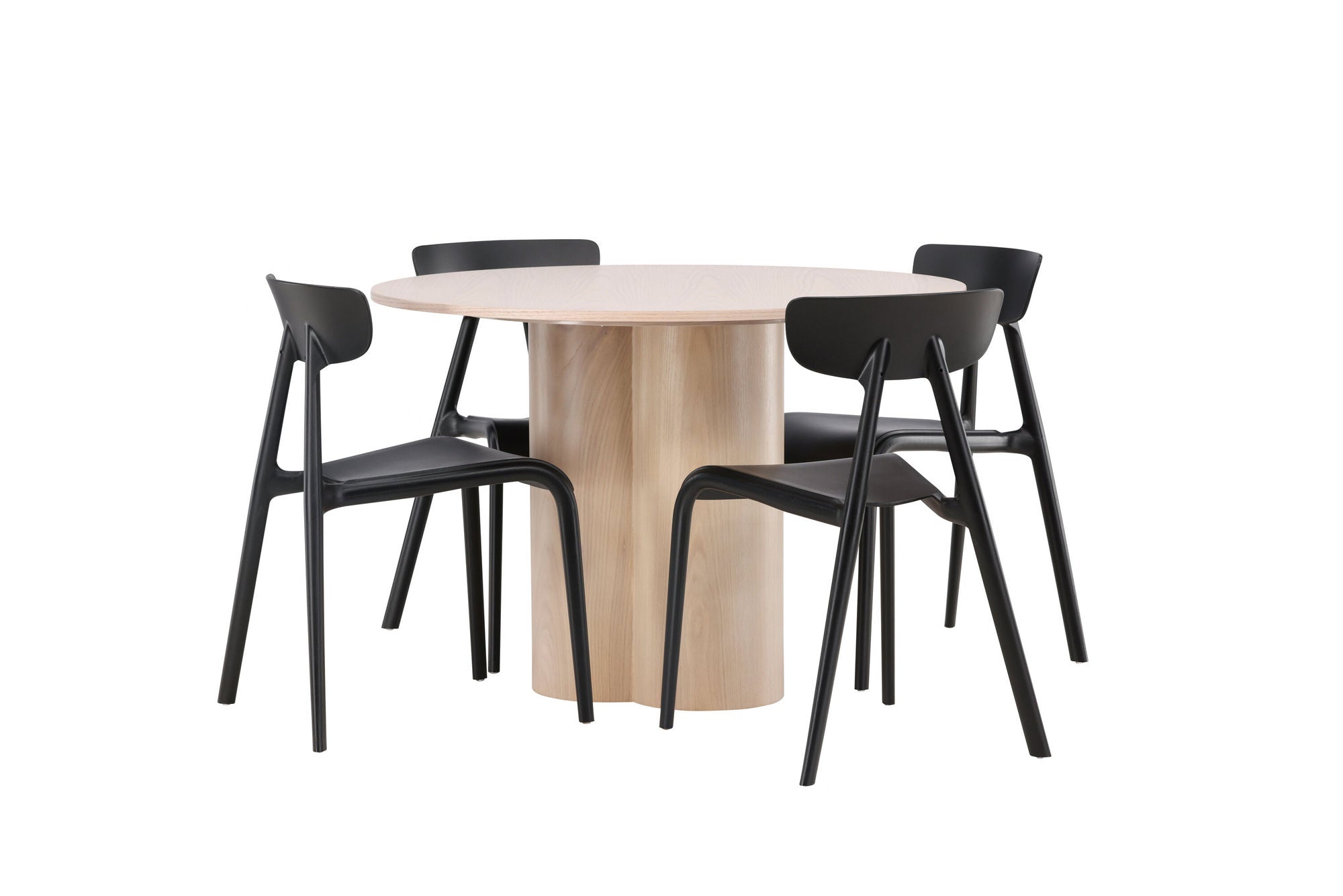 Venture Home OliviaDiningbord-WhiteWashVeneer+UrsholmenDiningstol-BlackPolypropylene_4