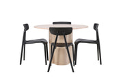 Venture Home OliviaDiningbord-WhiteWashVeneer+UrsholmenDiningstol-BlackPolypropylene_4