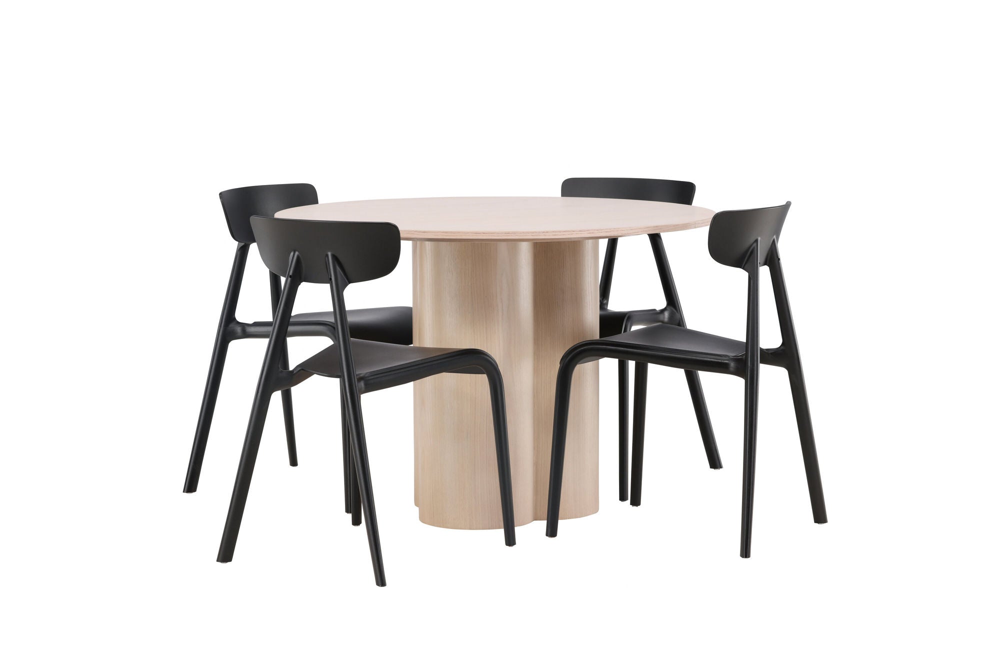 Venture Home OliviaDiningbord-WhiteWashVeneer+UrsholmenDiningstol-BlackPolypropylene_4