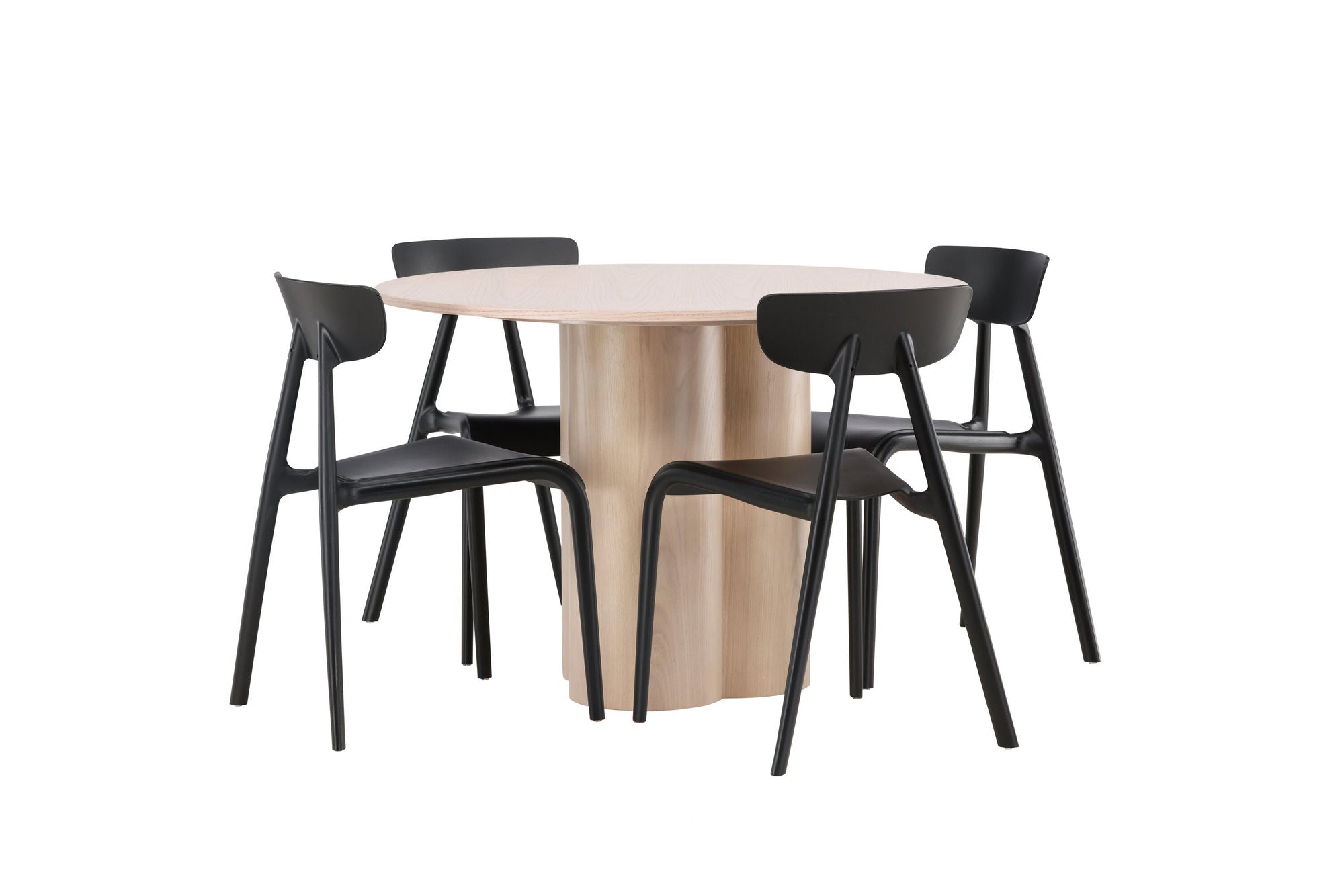 Venture Home OliviaDiningbord-WhiteWashVeneer+UrsholmenDiningstol-BlackPolypropylene_4