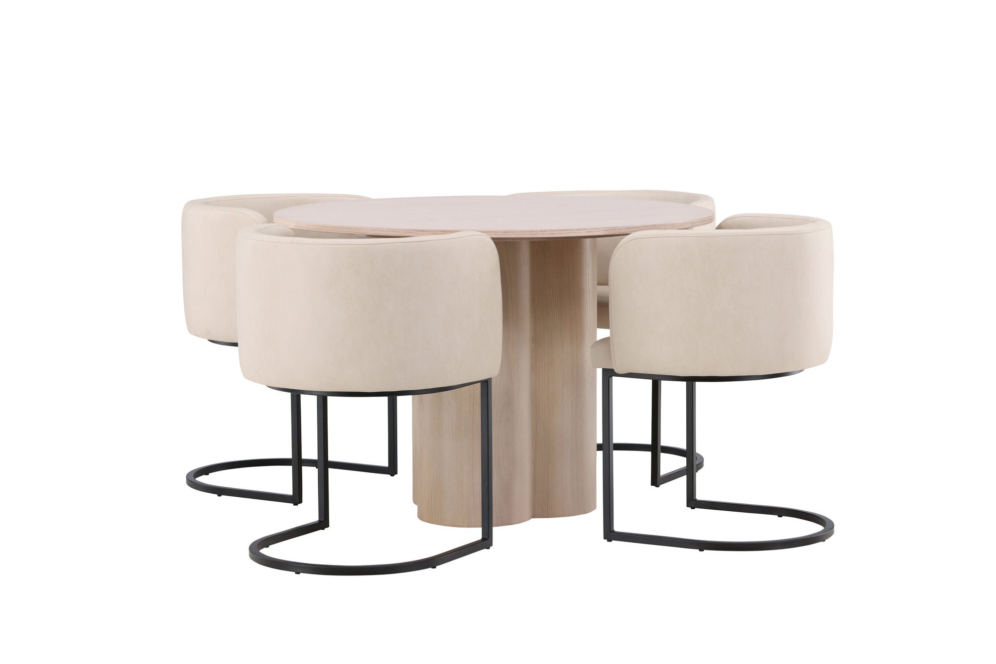 Venture Home OliviaDiningbord-WhiteWashVeneer+SimrishmanDiningstol-Black/BeigeTC-fabric_4